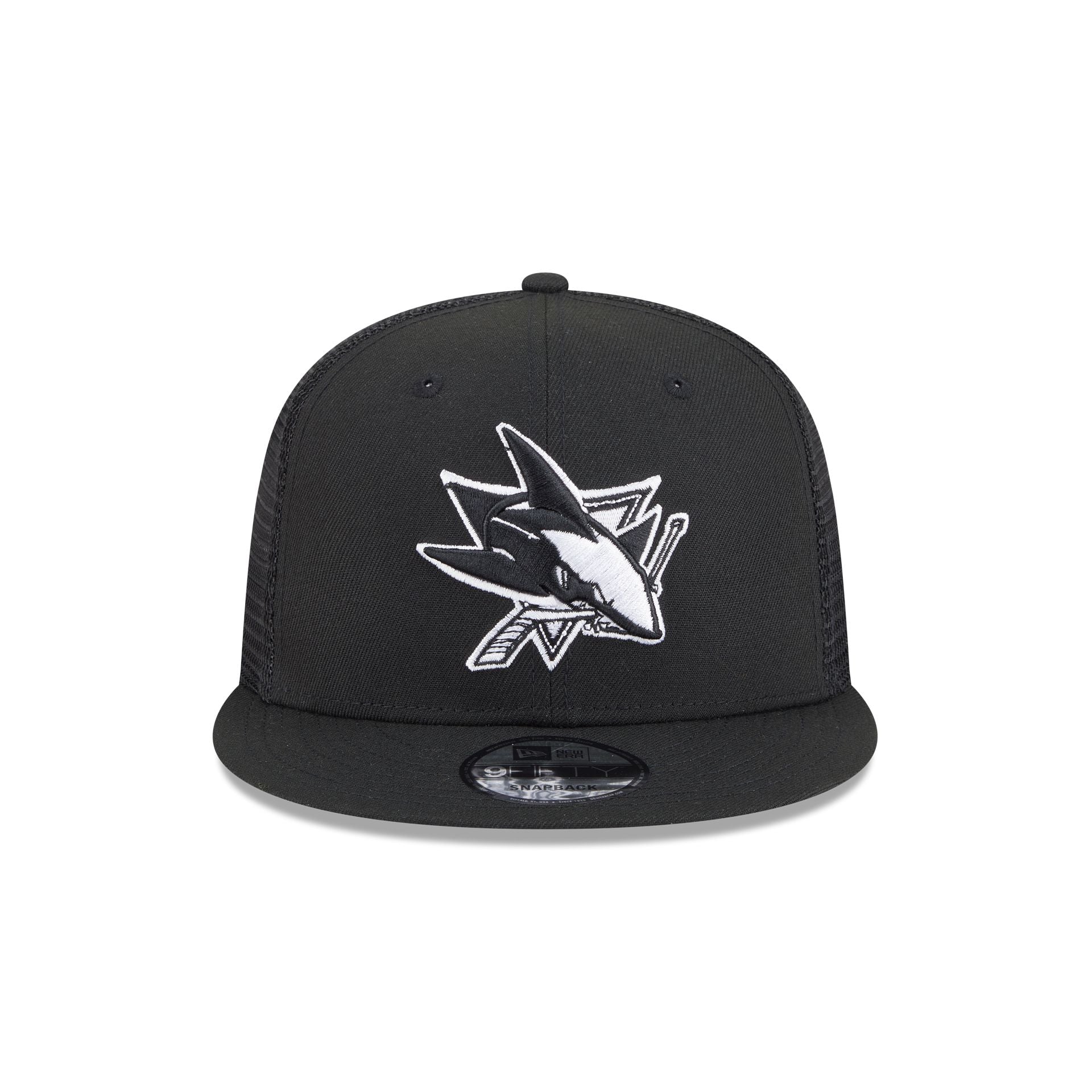 San Jose Sharks Black 9FIFTY Trucker Hat - Image 2