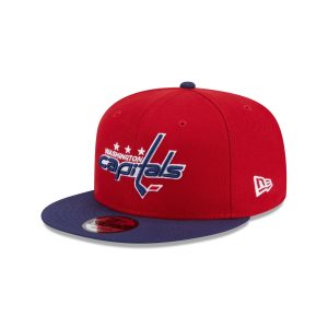 Washington Capitals Navy Visor 9FIFTY Snapback Hat