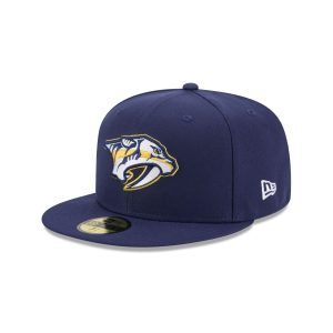Nashville Predators Rear Wordmark 59FIFTY Fitted Hat