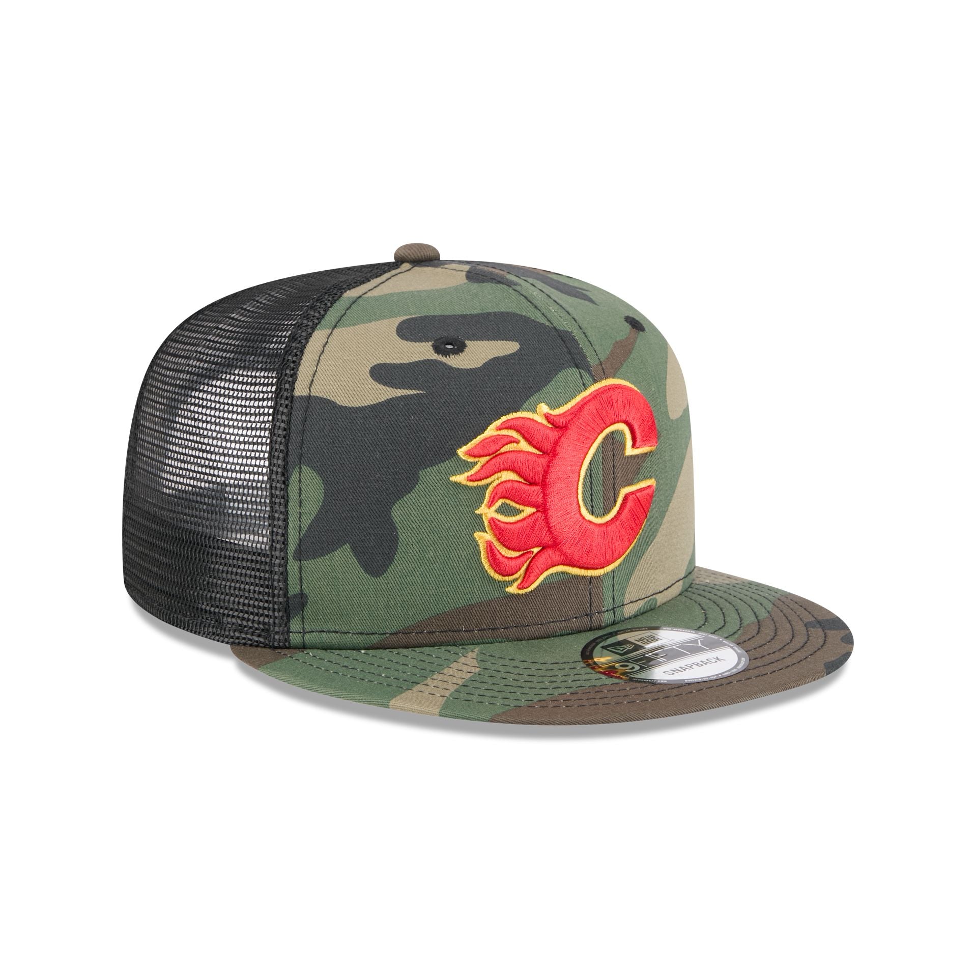 Calgary Flames Camo 9FIFTY Trucker Hat - Image 3