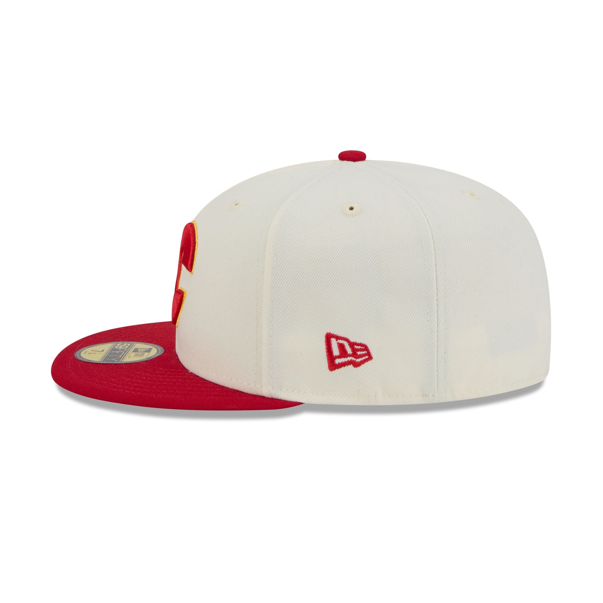 Calgary Flames Chrome White 59FIFTY Fitted Hat - Image 4