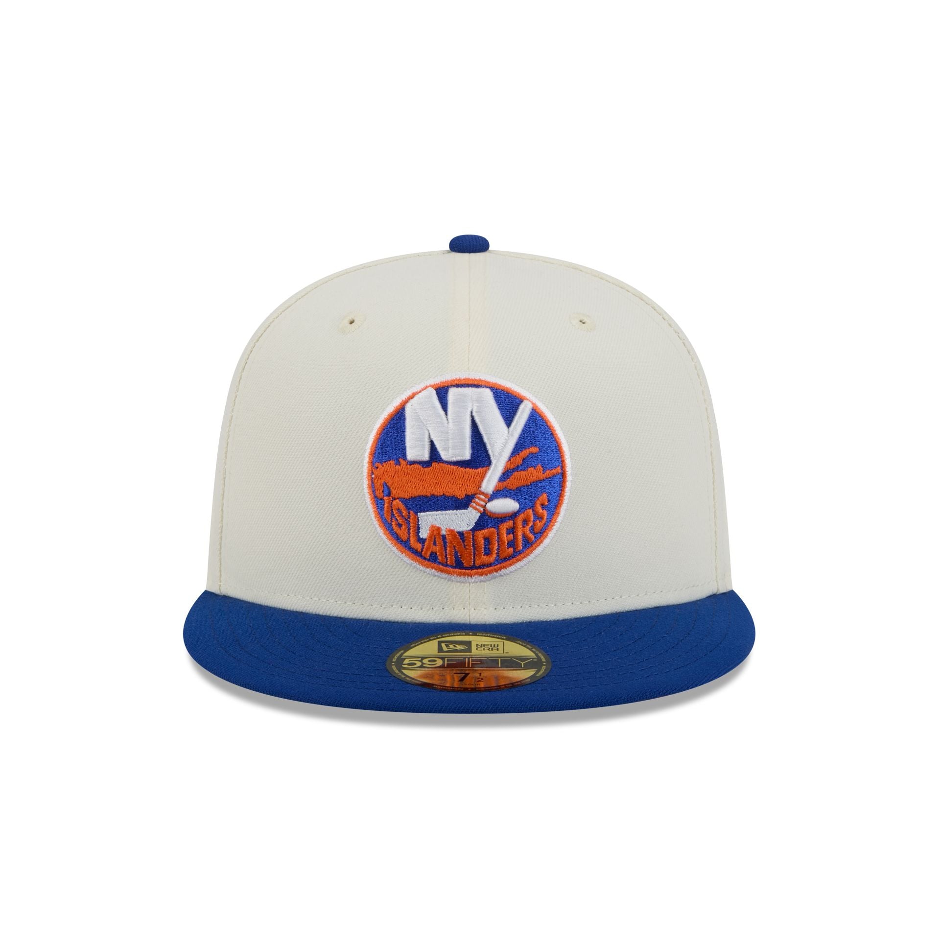 New York Islanders Chrome White 59FIFTY Fitted Hat - Image 2