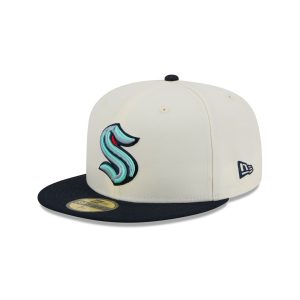 Seattle Kraken Chrome White 59FIFTY Fitted Hat