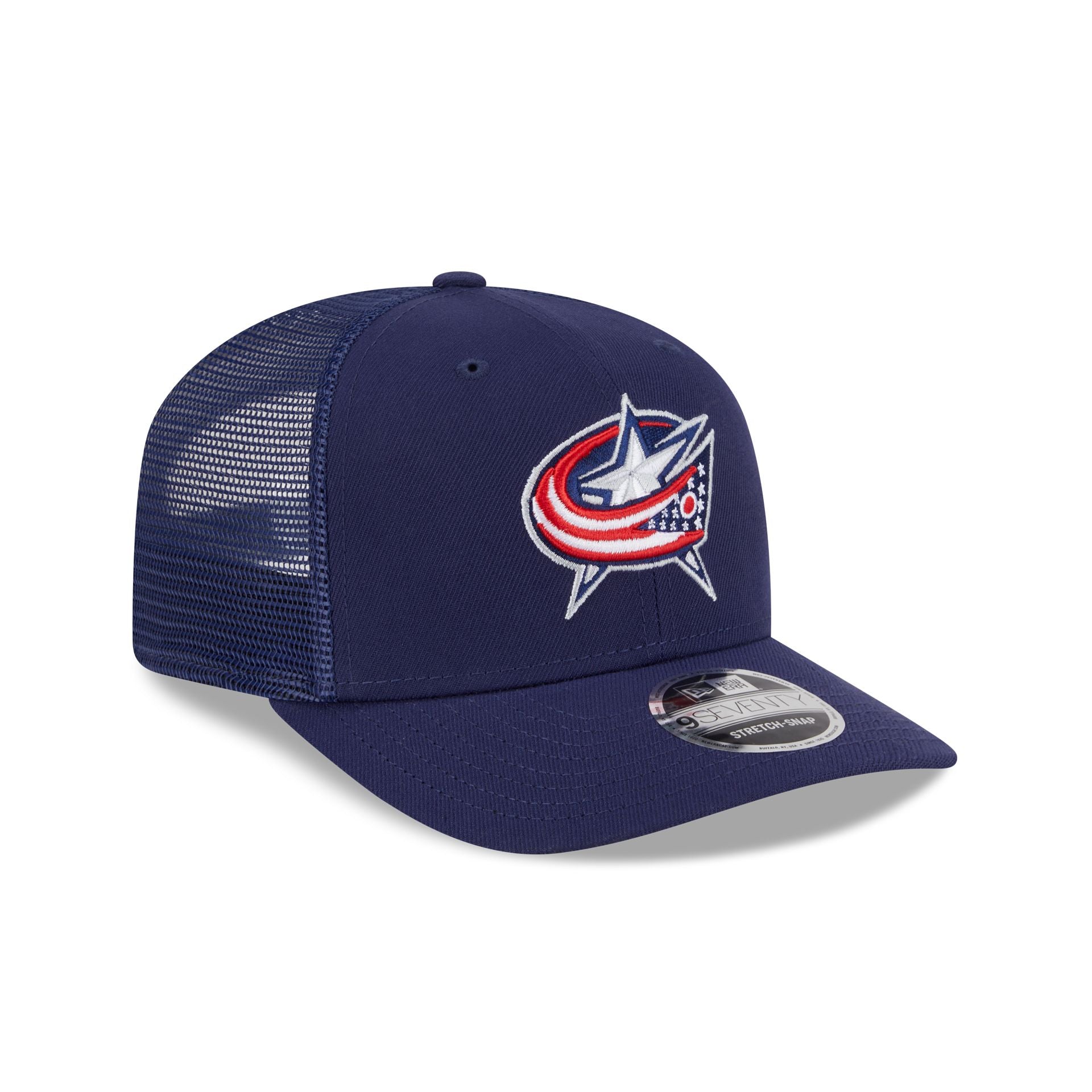 Columbus Blue Jackets Simple 9SEVENTY Trucker Hat - Image 3