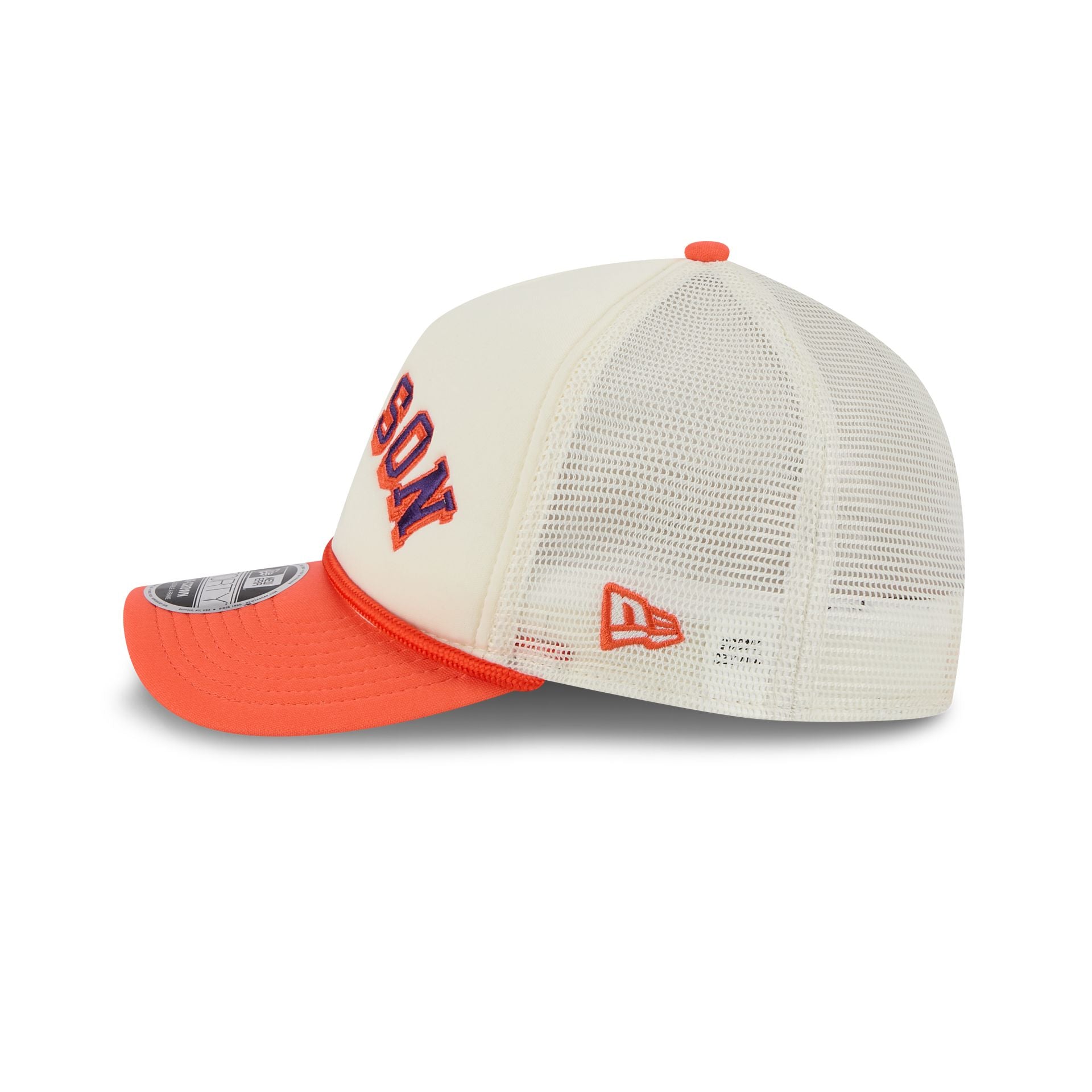 Clemson Tigers Chrome Arch 9FORTY M-Crown A-Frame Trucker Hat - Image 4