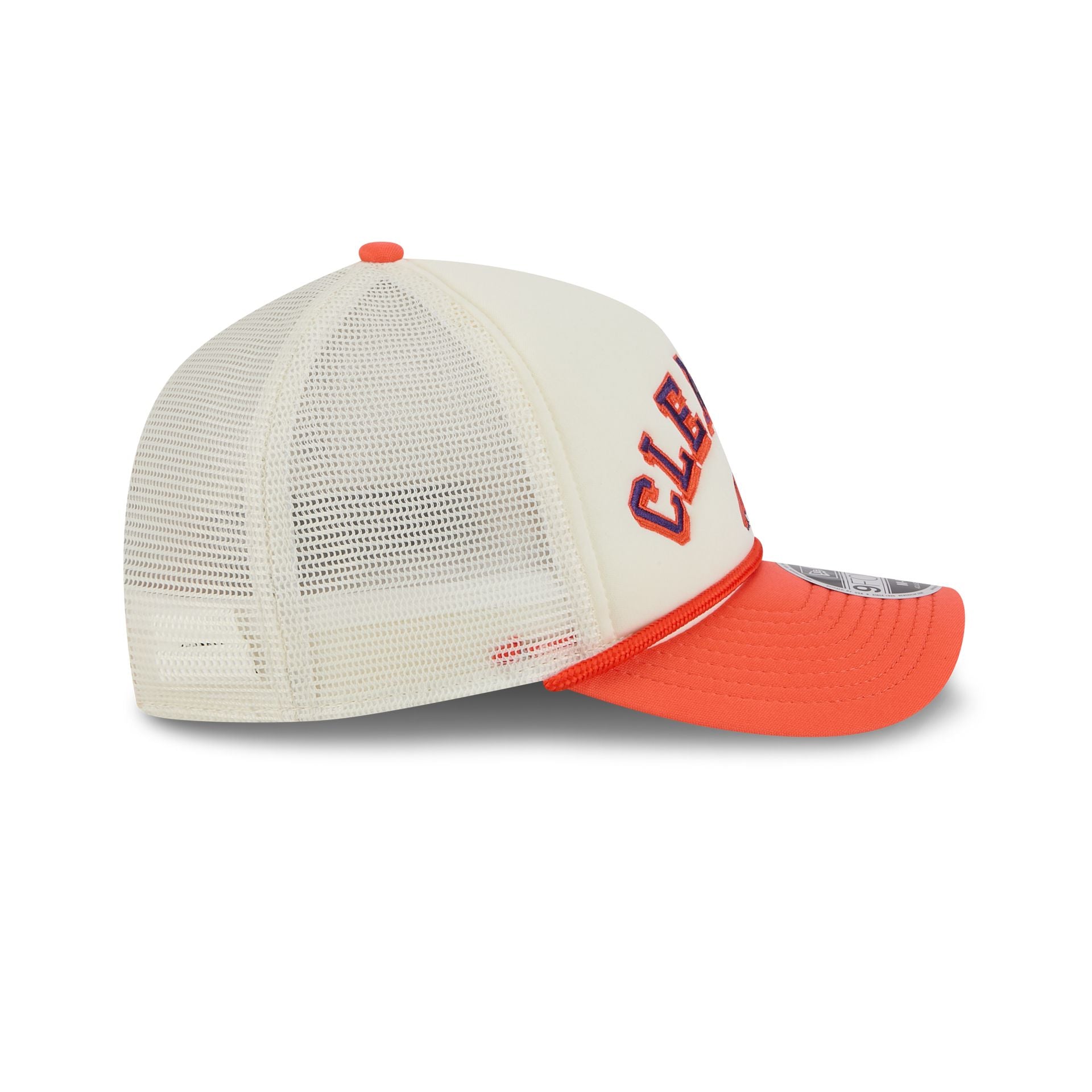 Clemson Tigers Chrome Arch 9FORTY M-Crown A-Frame Trucker Hat - Image 5