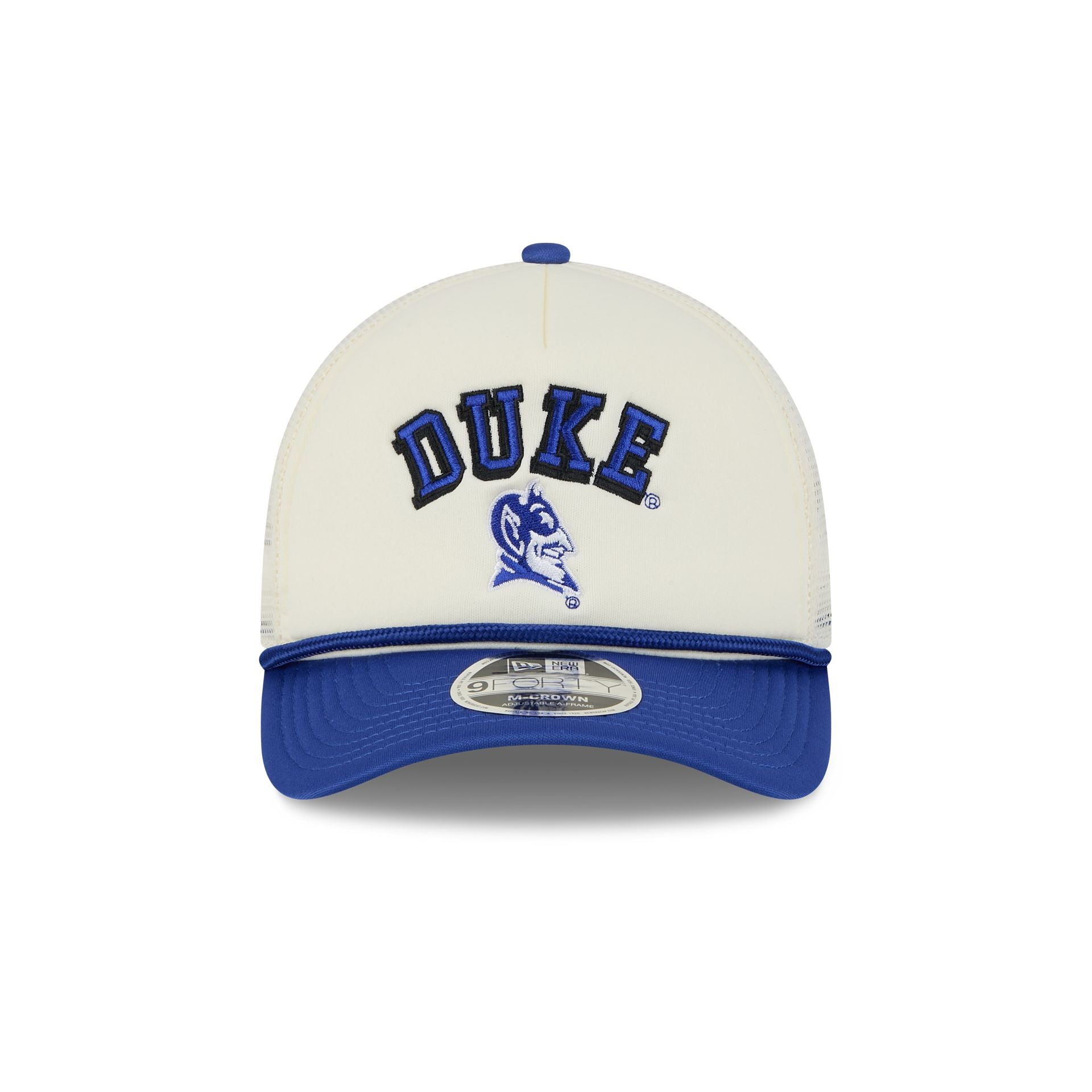 Duke Blue Devils Chrome Arch 9FORTY M-Crown A-Frame Trucker Hat - Image 2