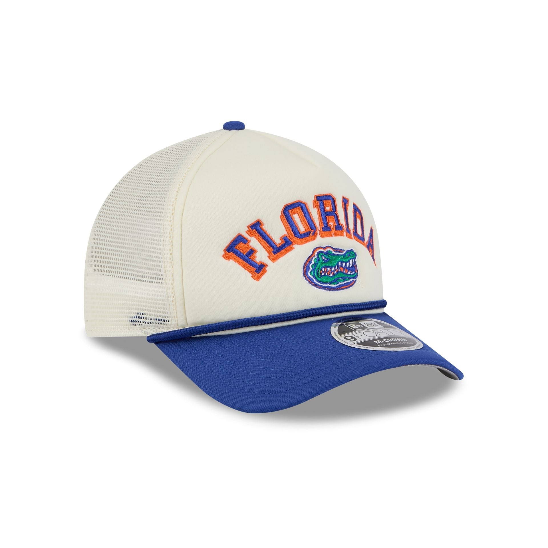 Florida Gators Chrome Arch 9FORTY M-Crown A-Frame Trucker Hat - Image 3