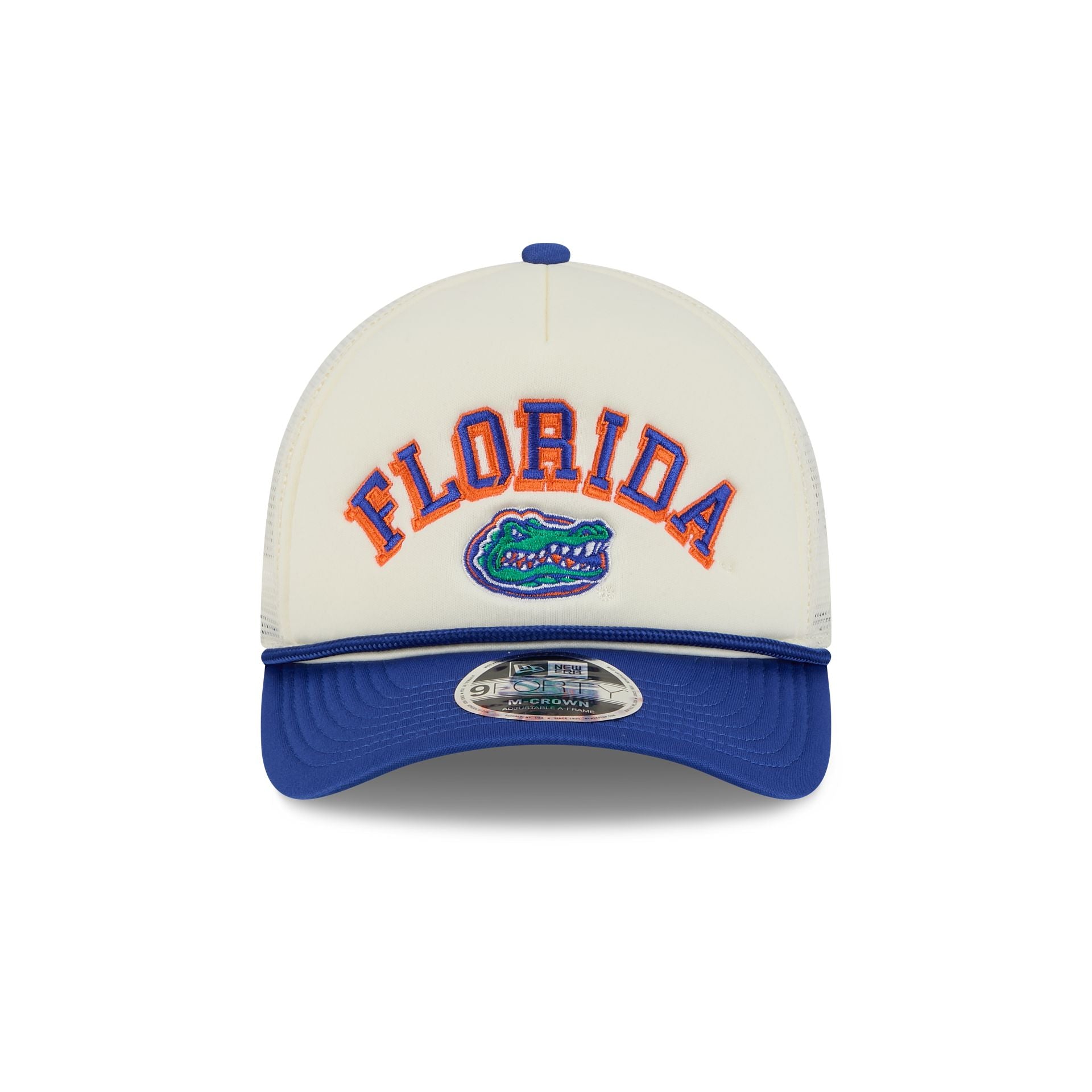 Florida Gators Chrome Arch 9FORTY M-Crown A-Frame Trucker Hat - Image 2