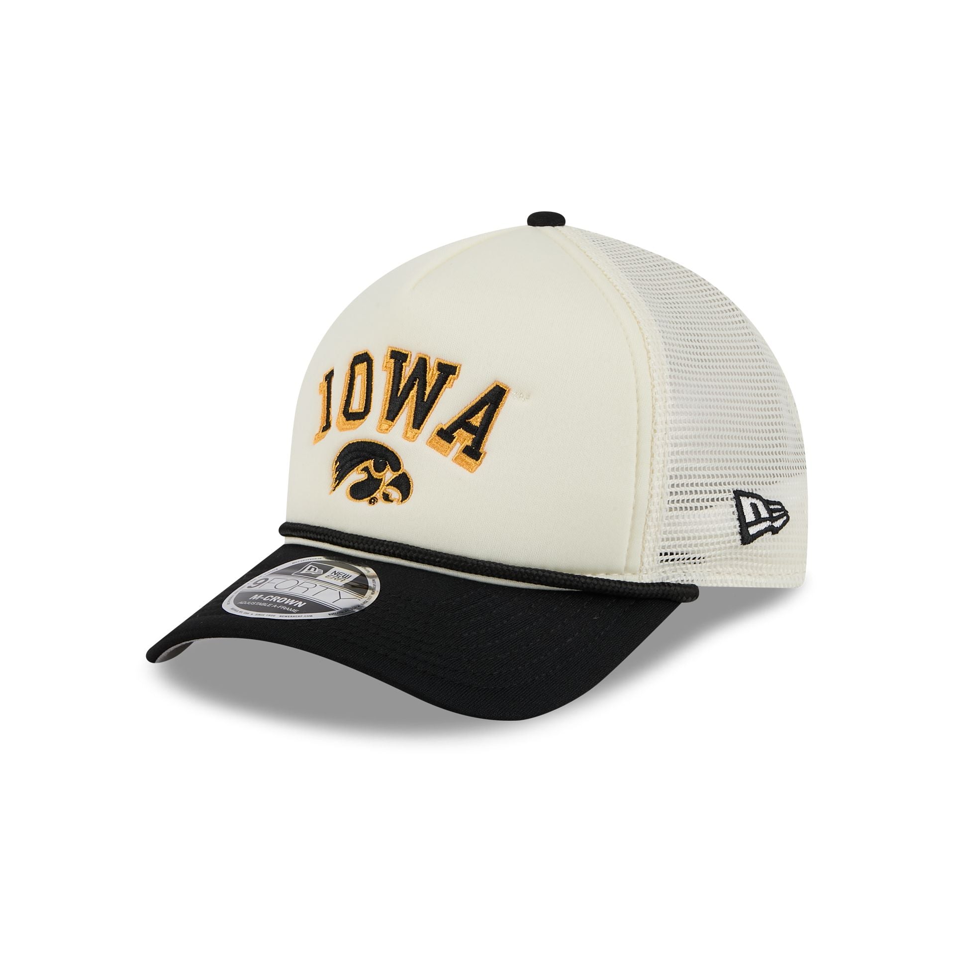 Iowa Hawkeyes Chrome Arch 9FORTY M-Crown A-Frame Trucker Hat