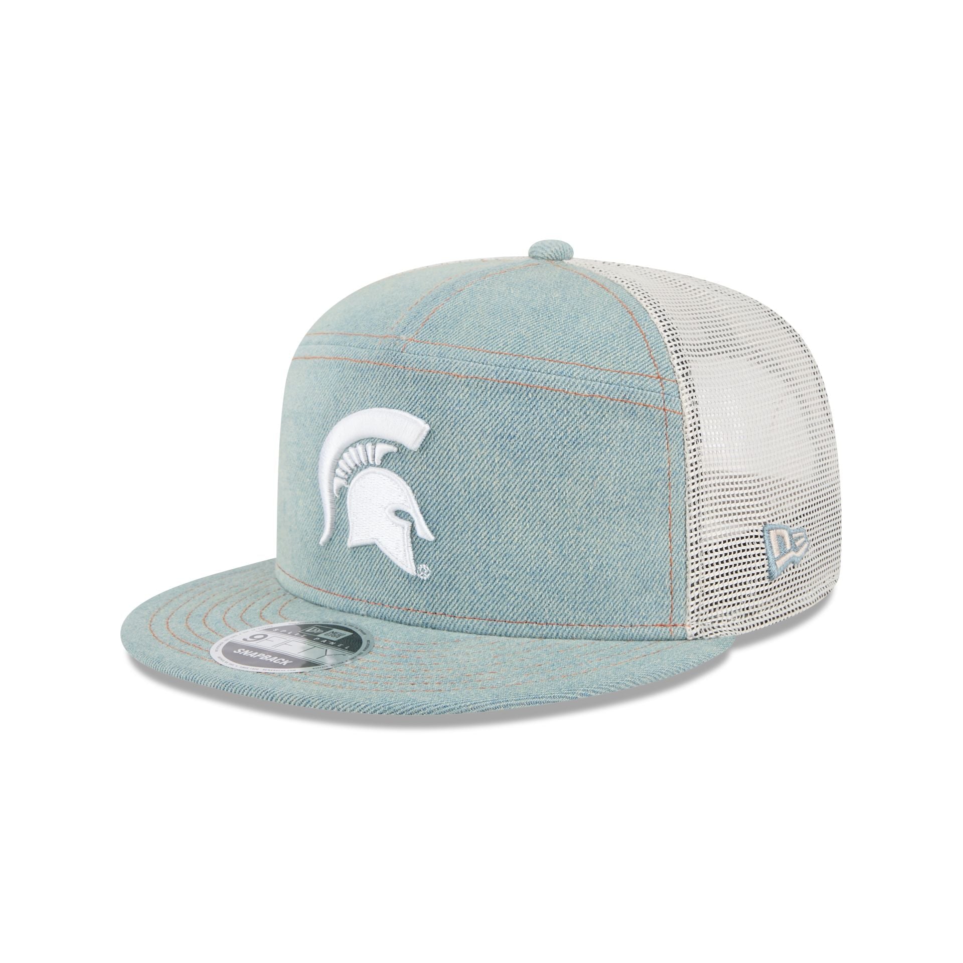 Michigan State Spartans Denim Split Panel 9FIFTY Trucker Hat