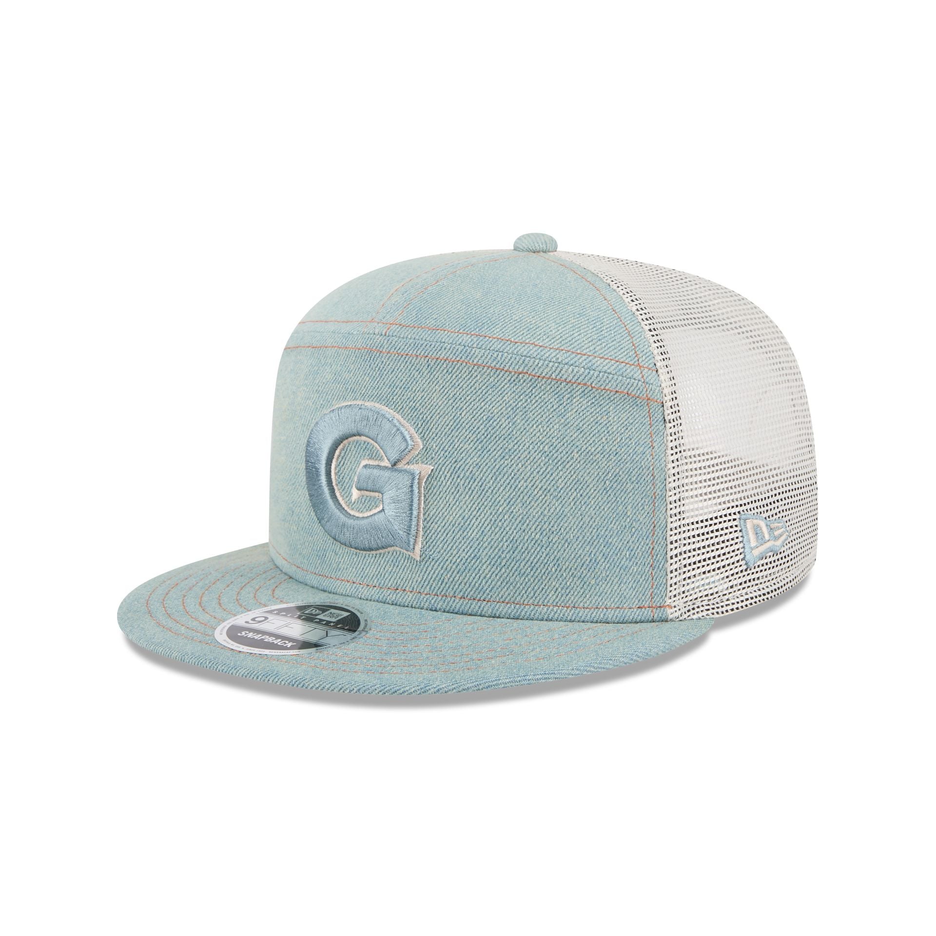 Georgetown Hoyas Denim Split Panel 9FIFTY Trucker Hat
