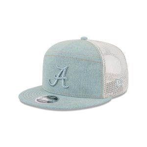 Alabama Crimson Tide Denim Split Panel 9FIFTY Trucker Hat