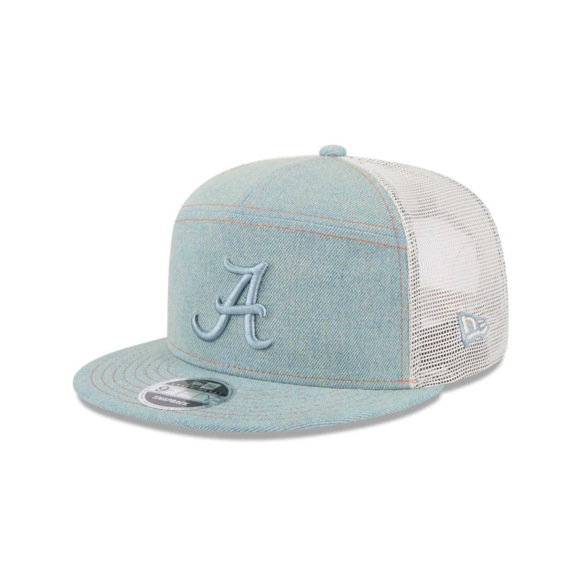 Alabama Crimson Tide Denim Split Panel 9FIFTY Trucker Hat