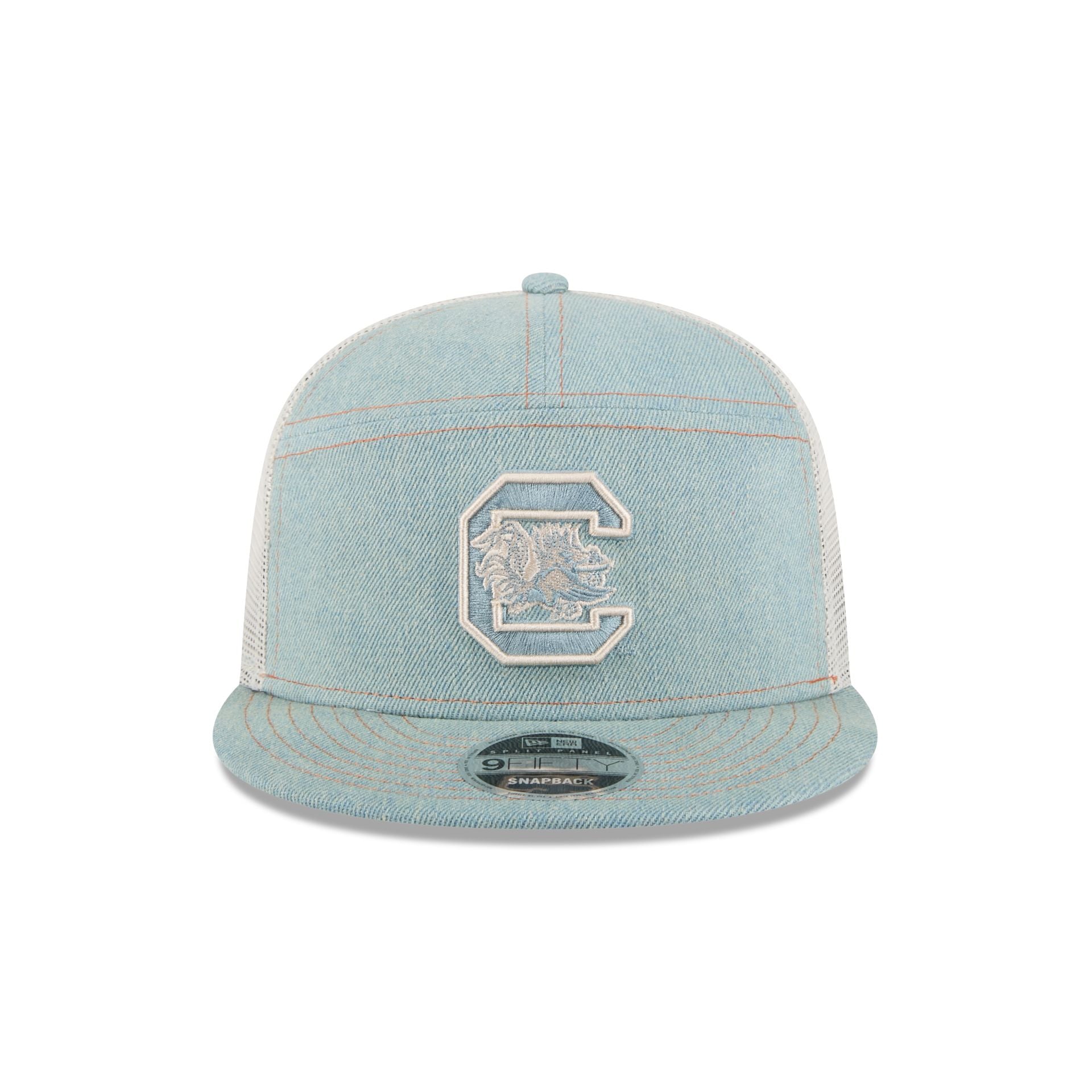 South Carolina Gamecocks Denim Split Panel 9FIFTY Trucker Hat - Image 2