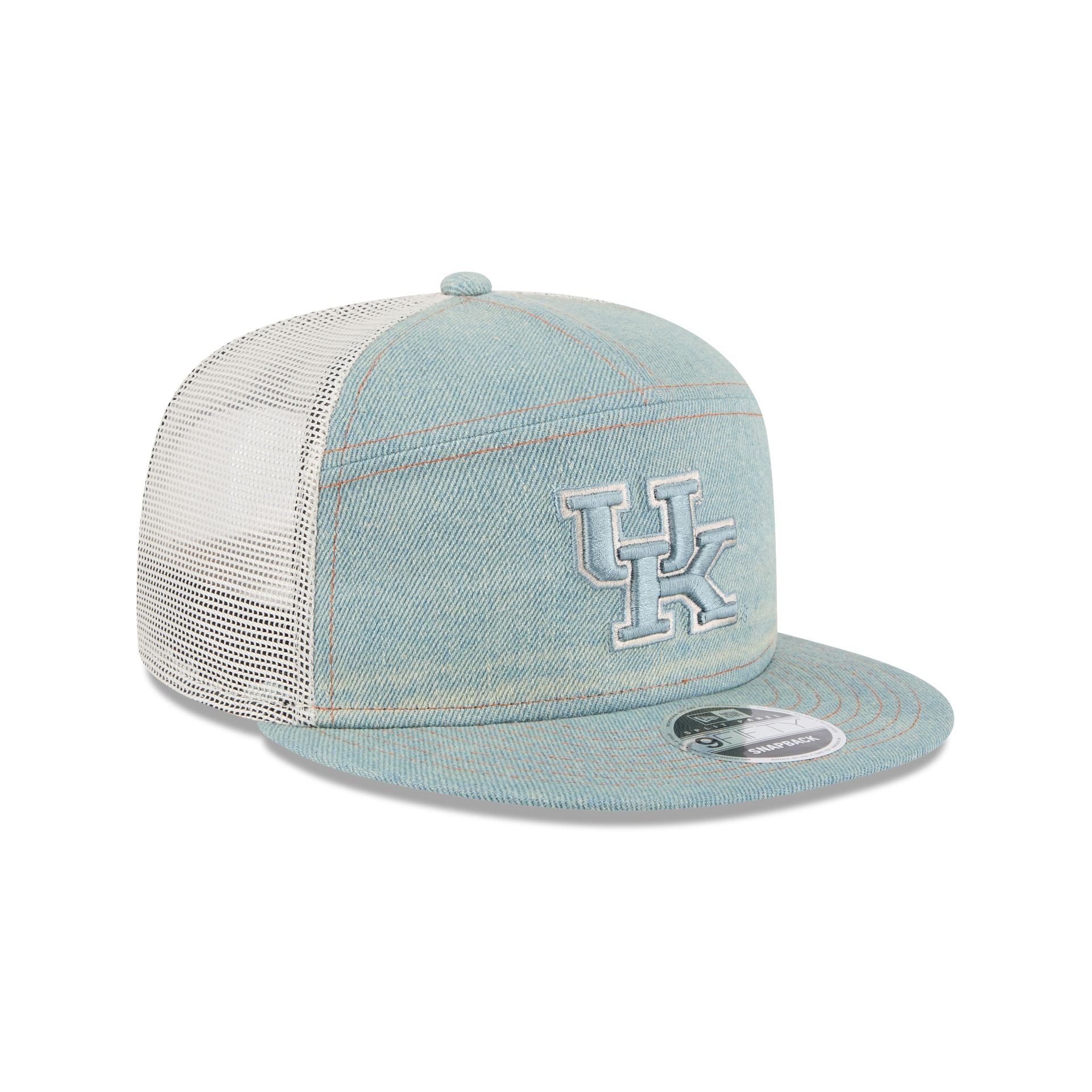 Kentucky Wildcats Denim Split Panel 9FIFTY Trucker Hat - Image 3