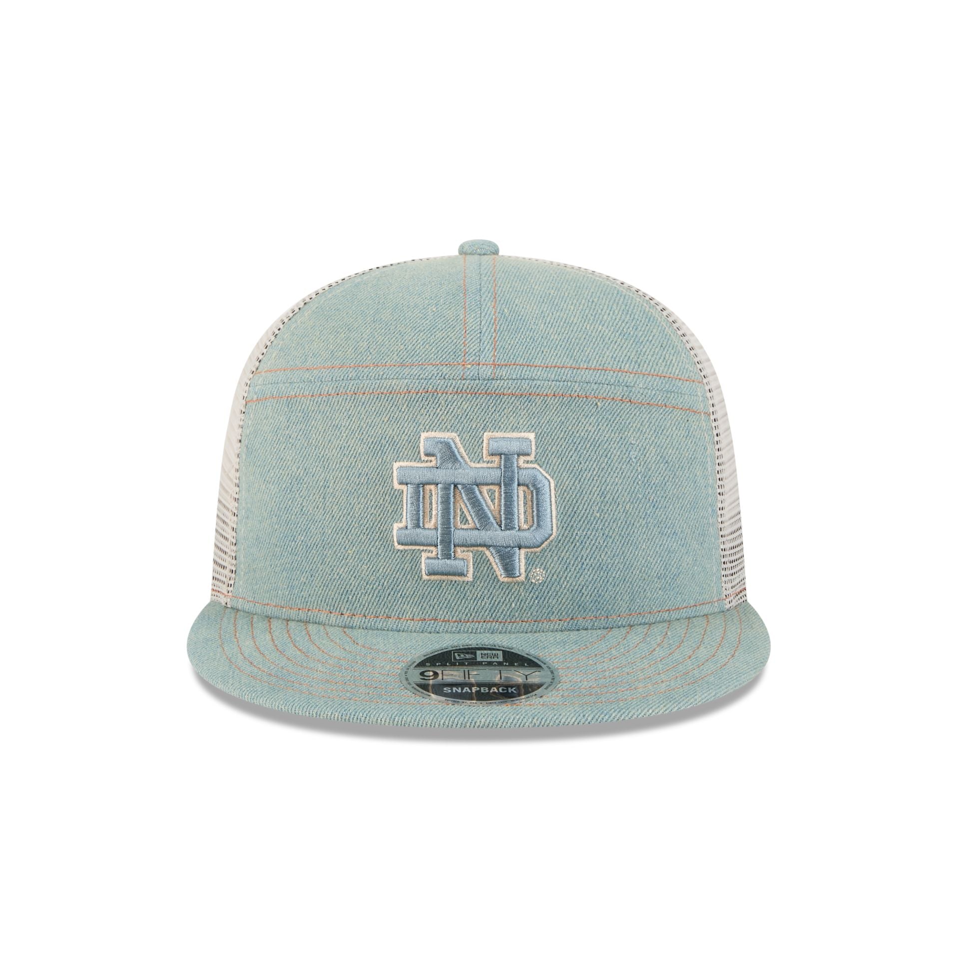 Notre Dame Fighting Irish Denim Split Panel 9FIFTY Trucker Hat - Image 2