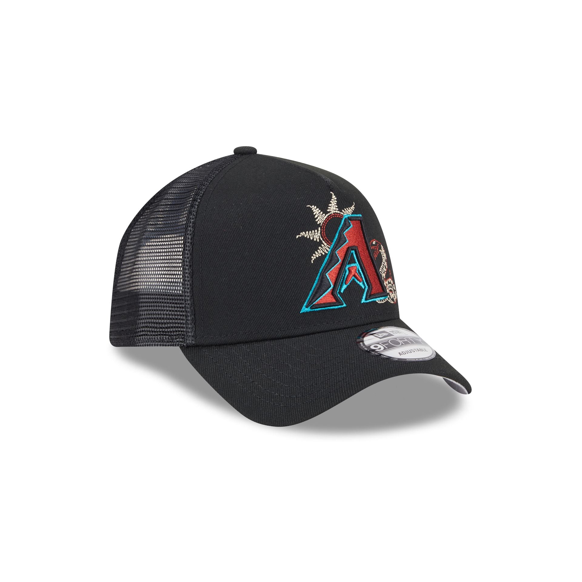 Arizona Diamondbacks State Stitch 9FORTY A-Frame Trucker Hat - Image 3