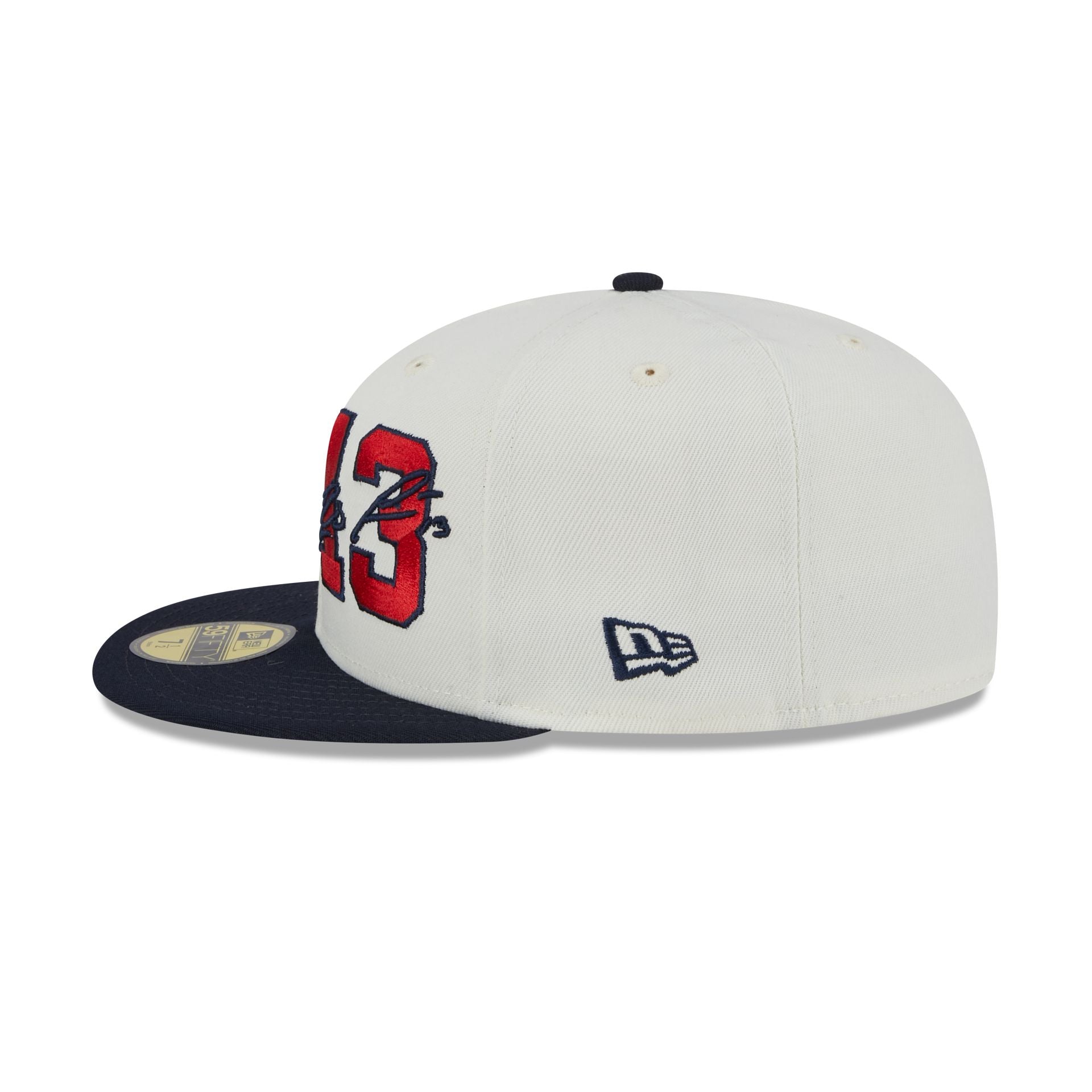 Atlanta Braves Ronald Acuña Jr. Chrome White 59FIFTY Fitted Hat - Image 4