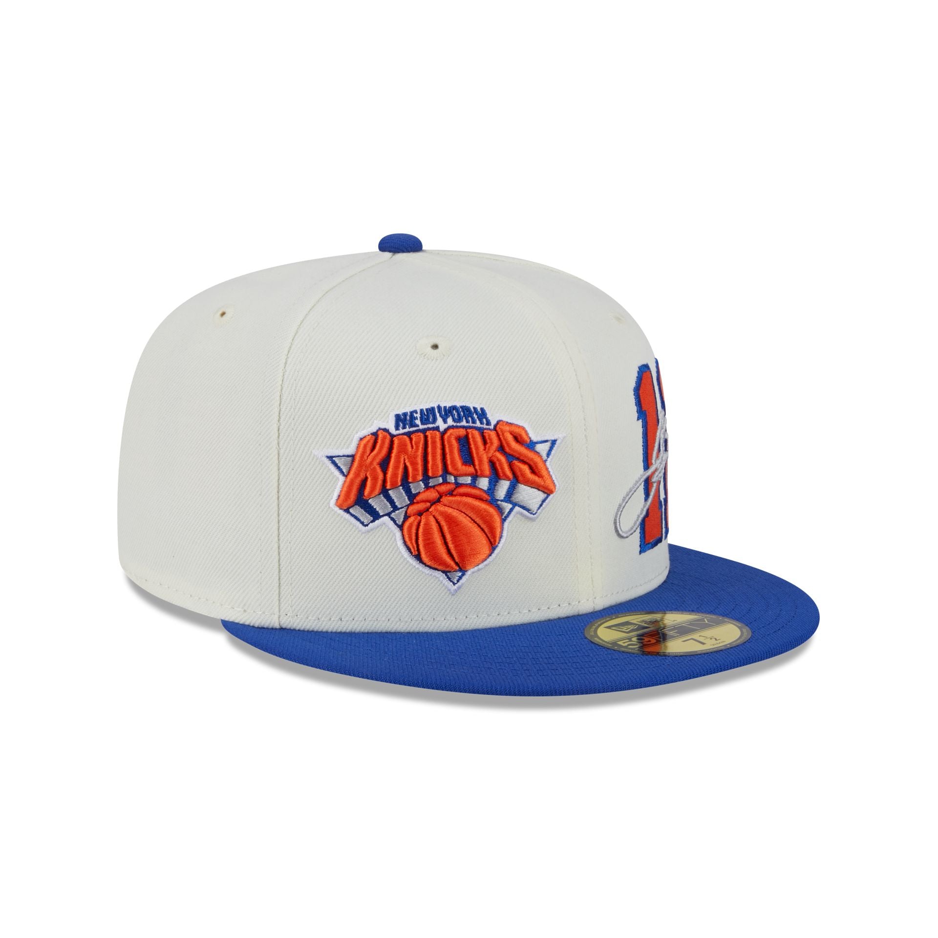 New York Knicks Jalen Brunson Chrome White 59FIFTY Fitted Hat - Image 3