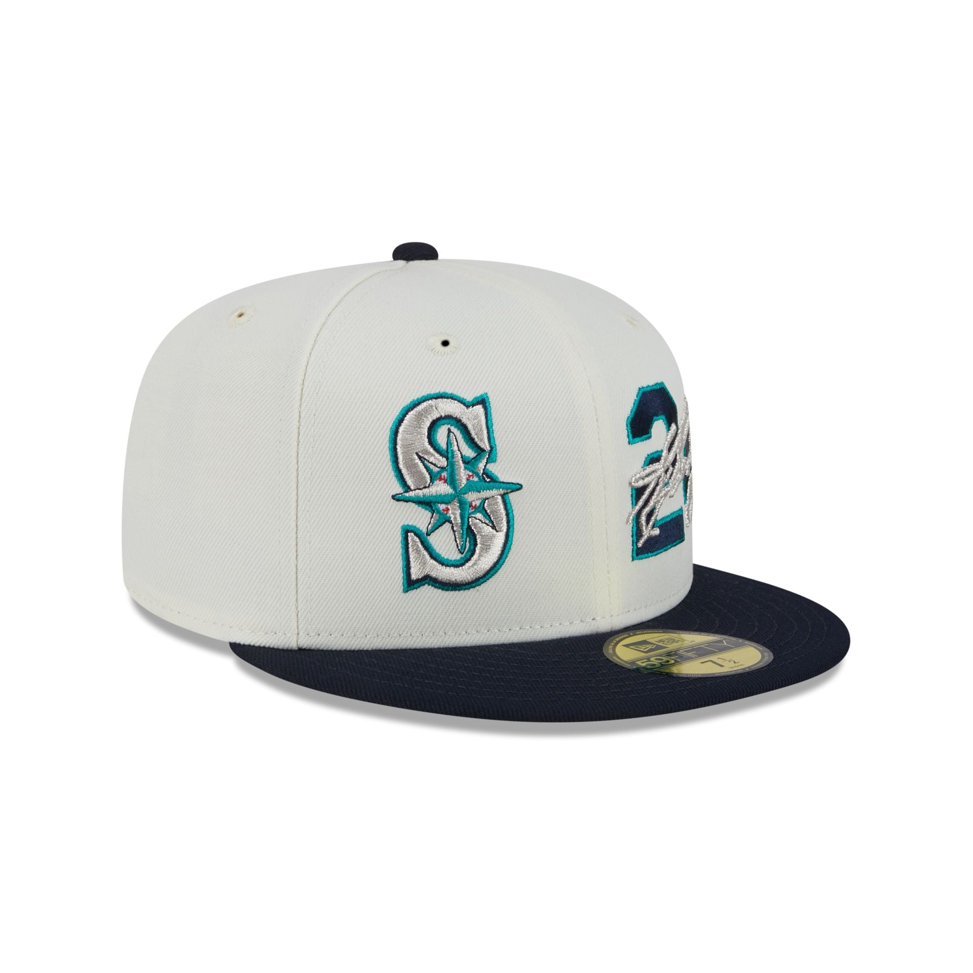 Seattle Mariners Ken Griffey Jr. Chrome White 59FIFTY Fitted Hat - Image 3