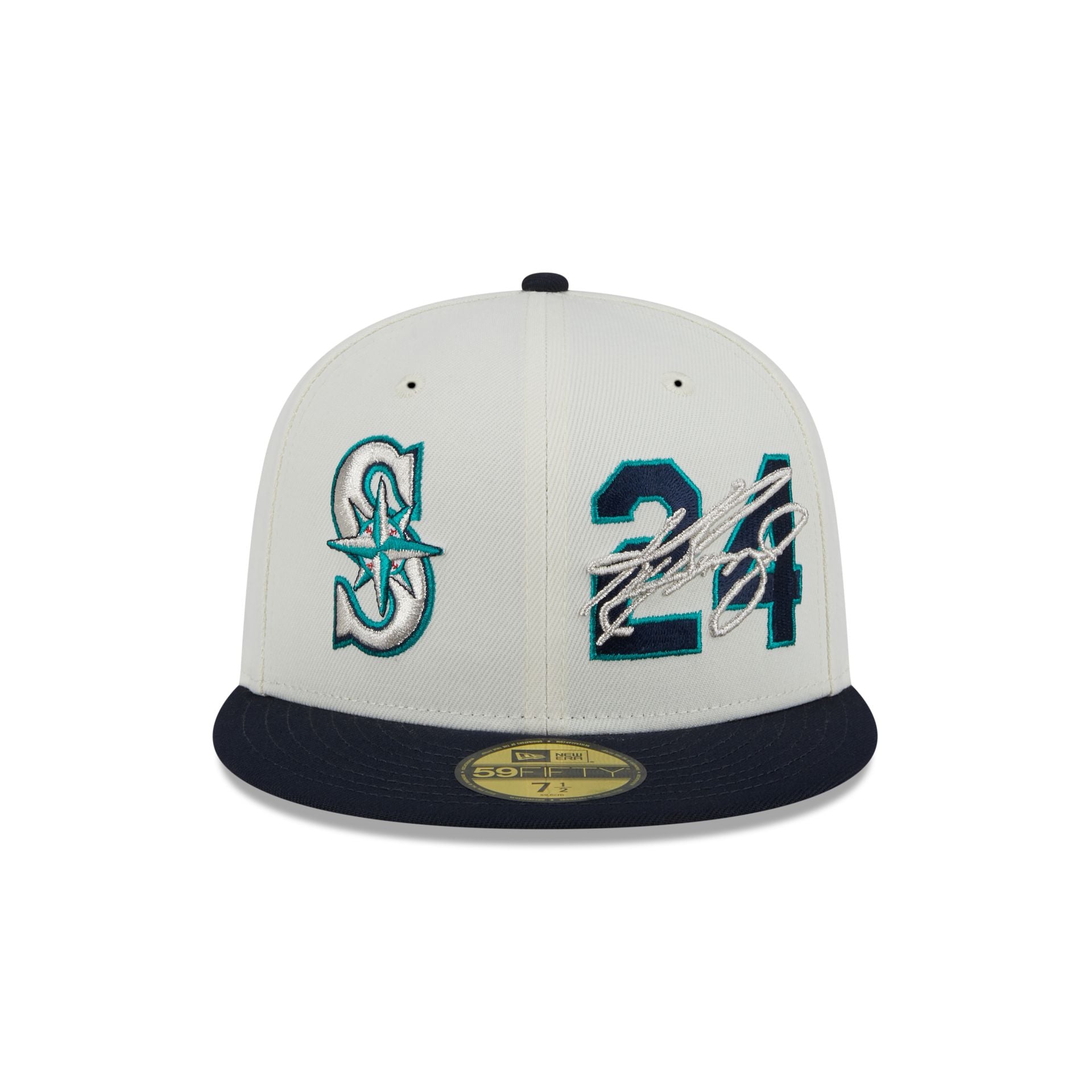 Seattle Mariners Ken Griffey Jr. Chrome White 59FIFTY Fitted Hat - Image 2