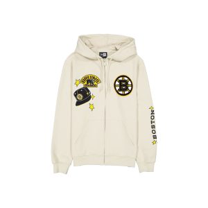 Boston Bruins Stone Logo Select Full-Zip Hoodie