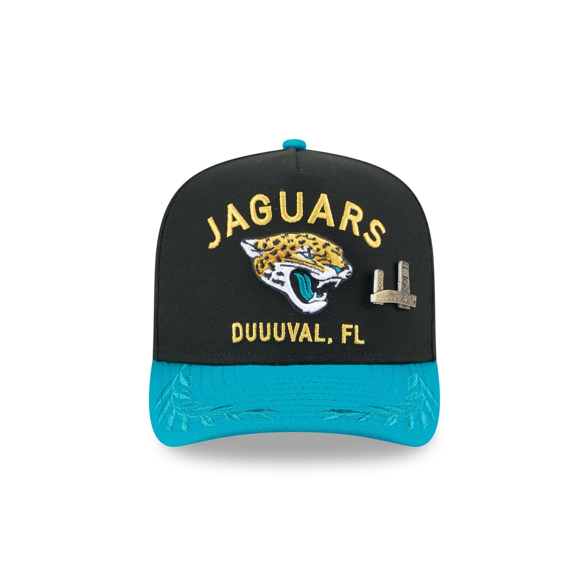 Jacksonville Jaguars 2025 Draft Black 59FIFTY A-Frame Fitted Hat - Image 2