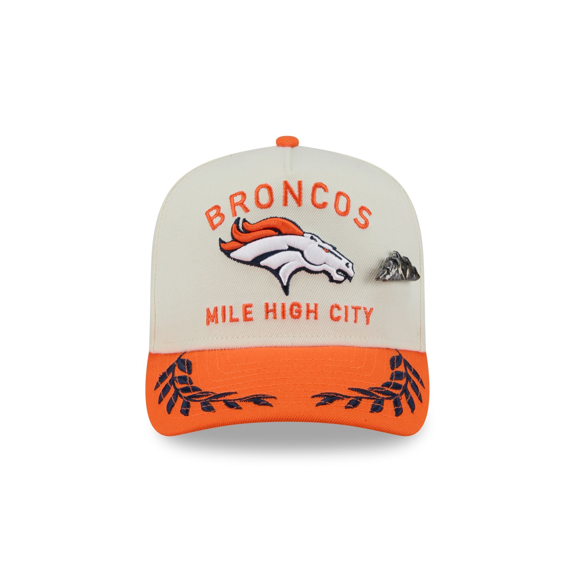 Denver Broncos 2025 Draft Chrome White 59FIFTY A-Frame Fitted Hat - Image 2