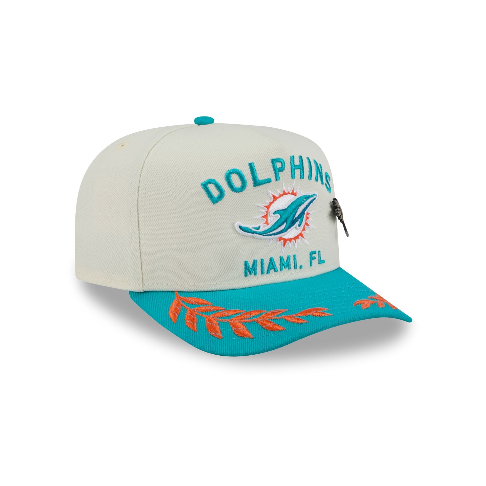Miami Dolphins 2025 Draft Chrome White 59FIFTY A-Frame Fitted Hat - Image 3