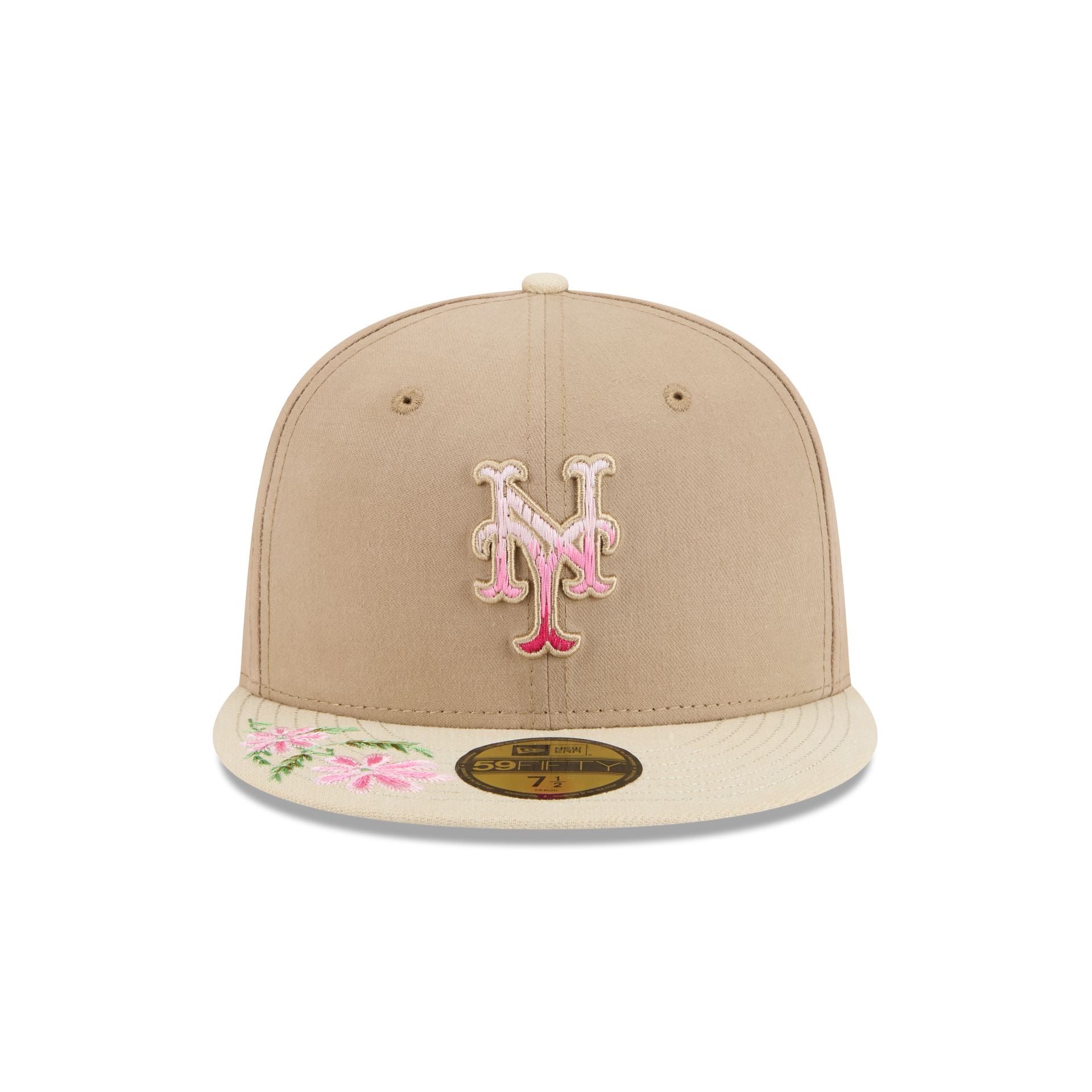New York Mets Hand Stitched Floral 59FIFTY Fitted Hat - Image 2