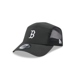 Boston Red Sox Black Poly Runner Adjustable Hat