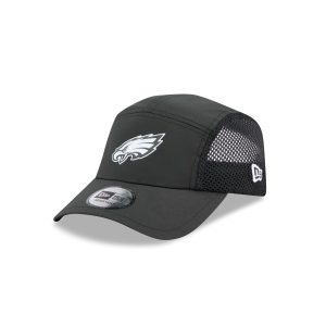 Philadelphia Eagles Black Poly Runner Adjustable Hat