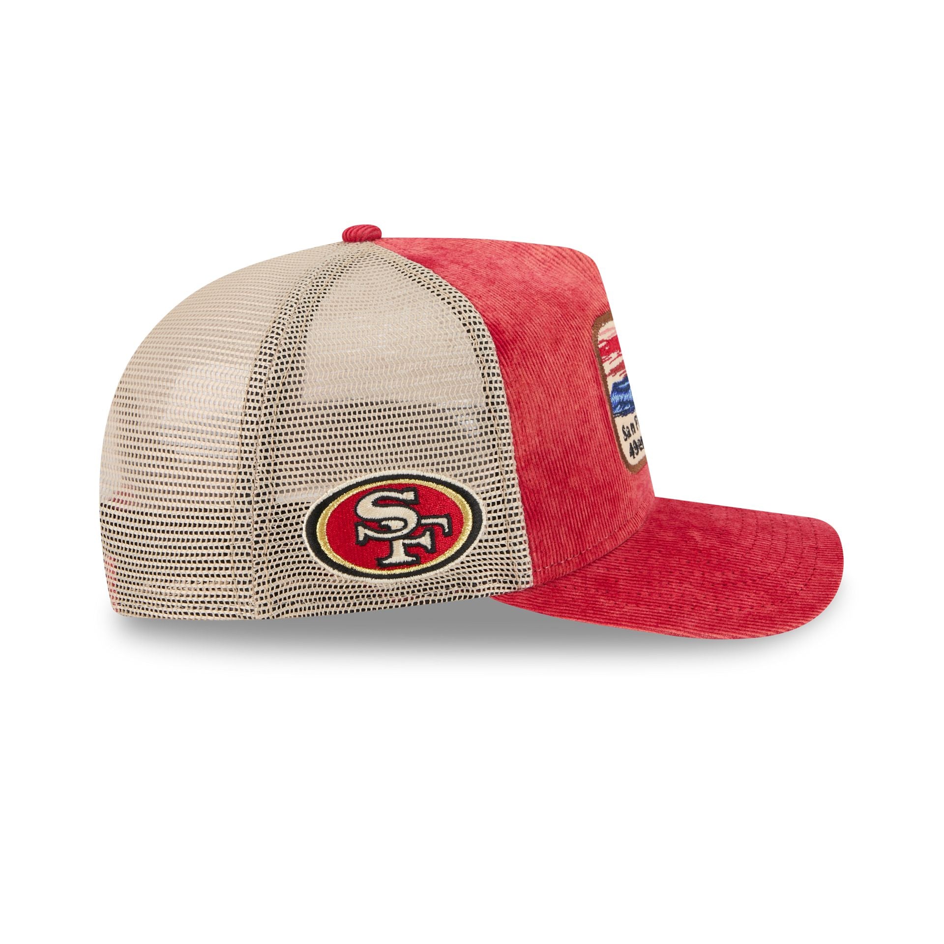 San Francisco 49ers Vintage Landscape 9FIFTY A-Frame Trucker Hat - Image 4