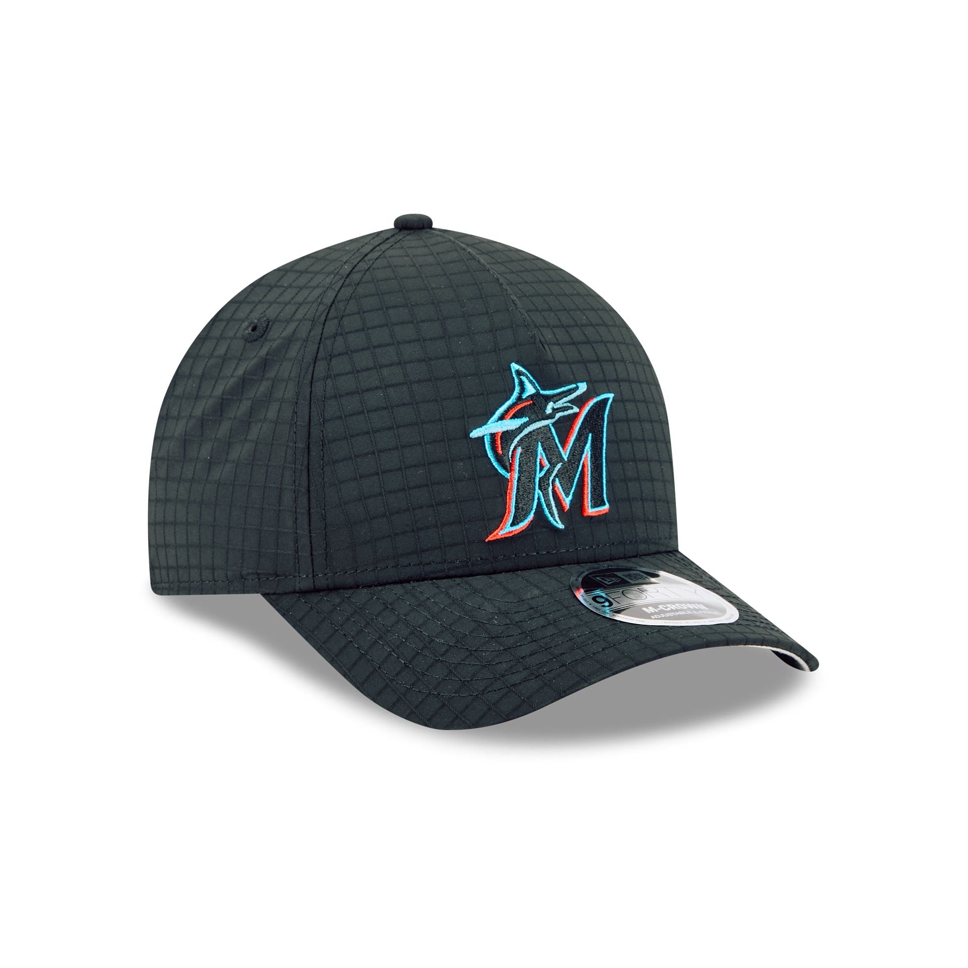 Miami Marlins Ripstop 9FORTY M-Crown A-Frame Snapback Hat - Image 3