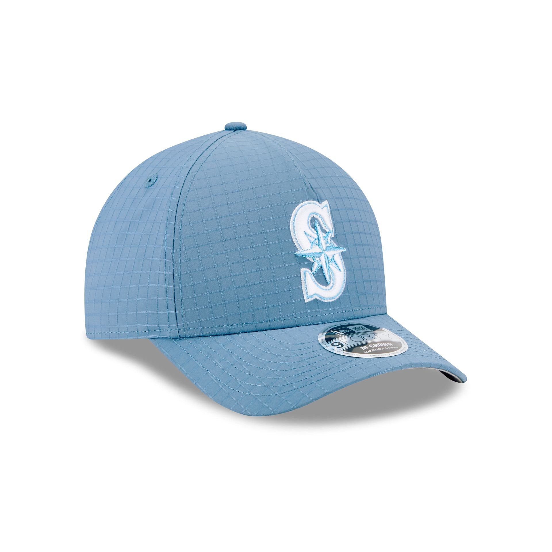 Seattle Mariners Blue Ripstop 9FORTY M-Crown A-Frame Snapback Hat - Image 3