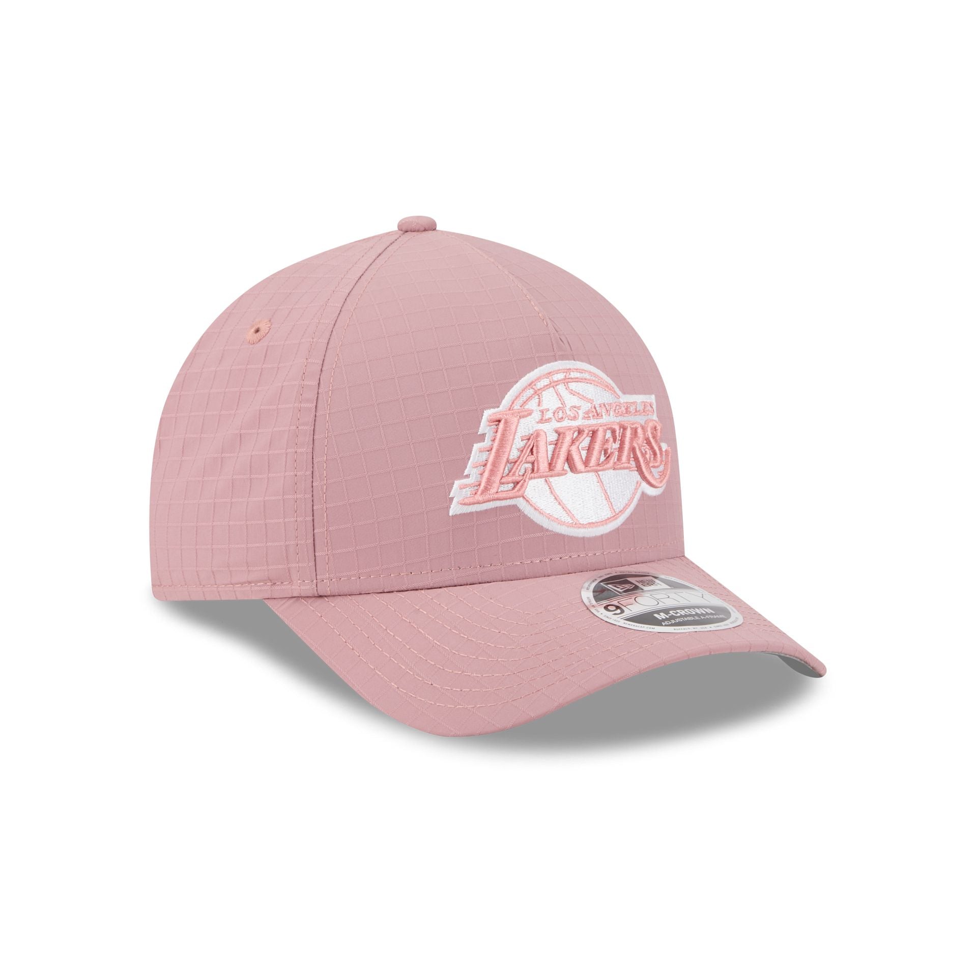Los Angeles Lakers Pink Ripstop 9FORTY M-Crown A-Frame Snapback Hat - Image 3