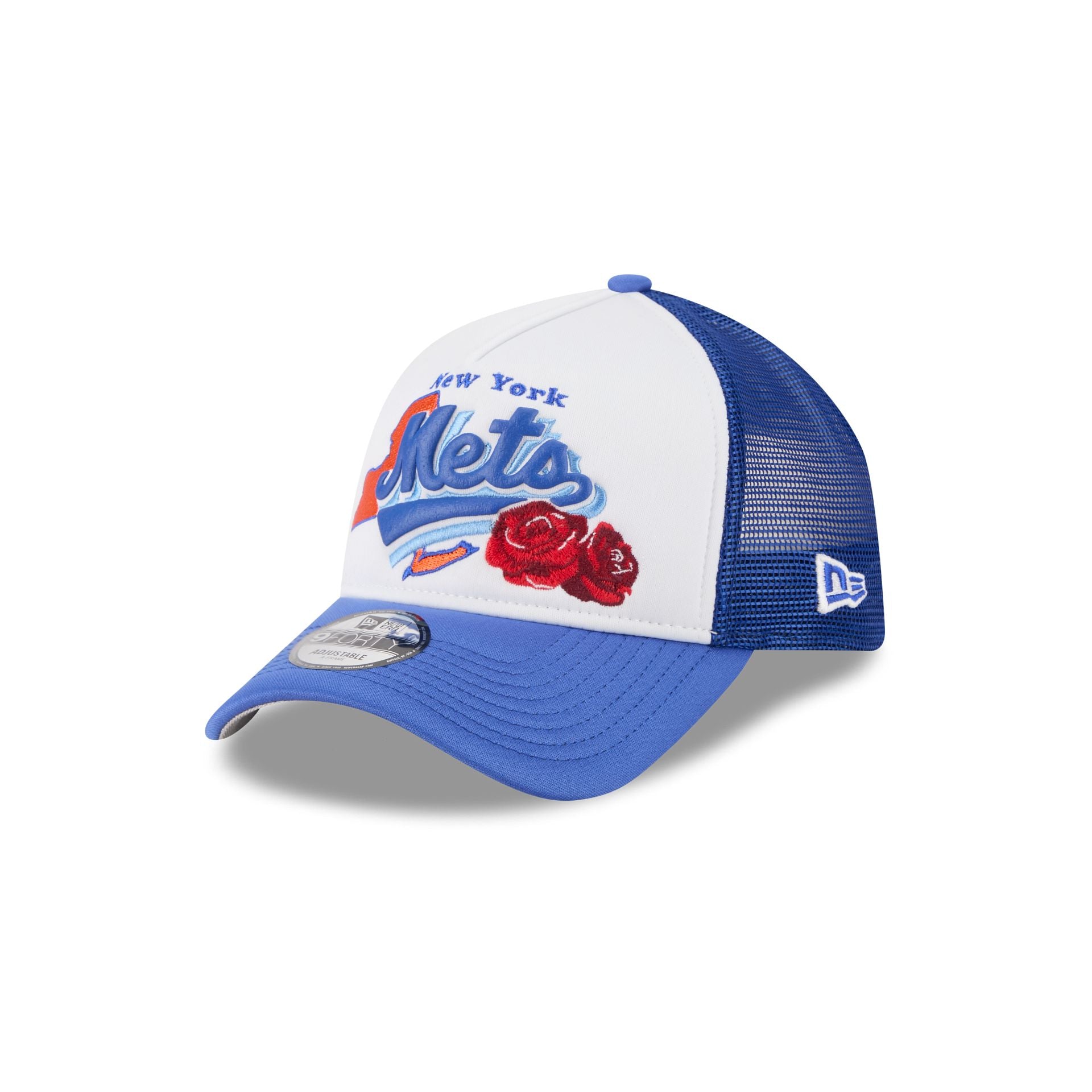 New York Mets State Flower 9FORTY A-Frame Trucker Hat - Image 3