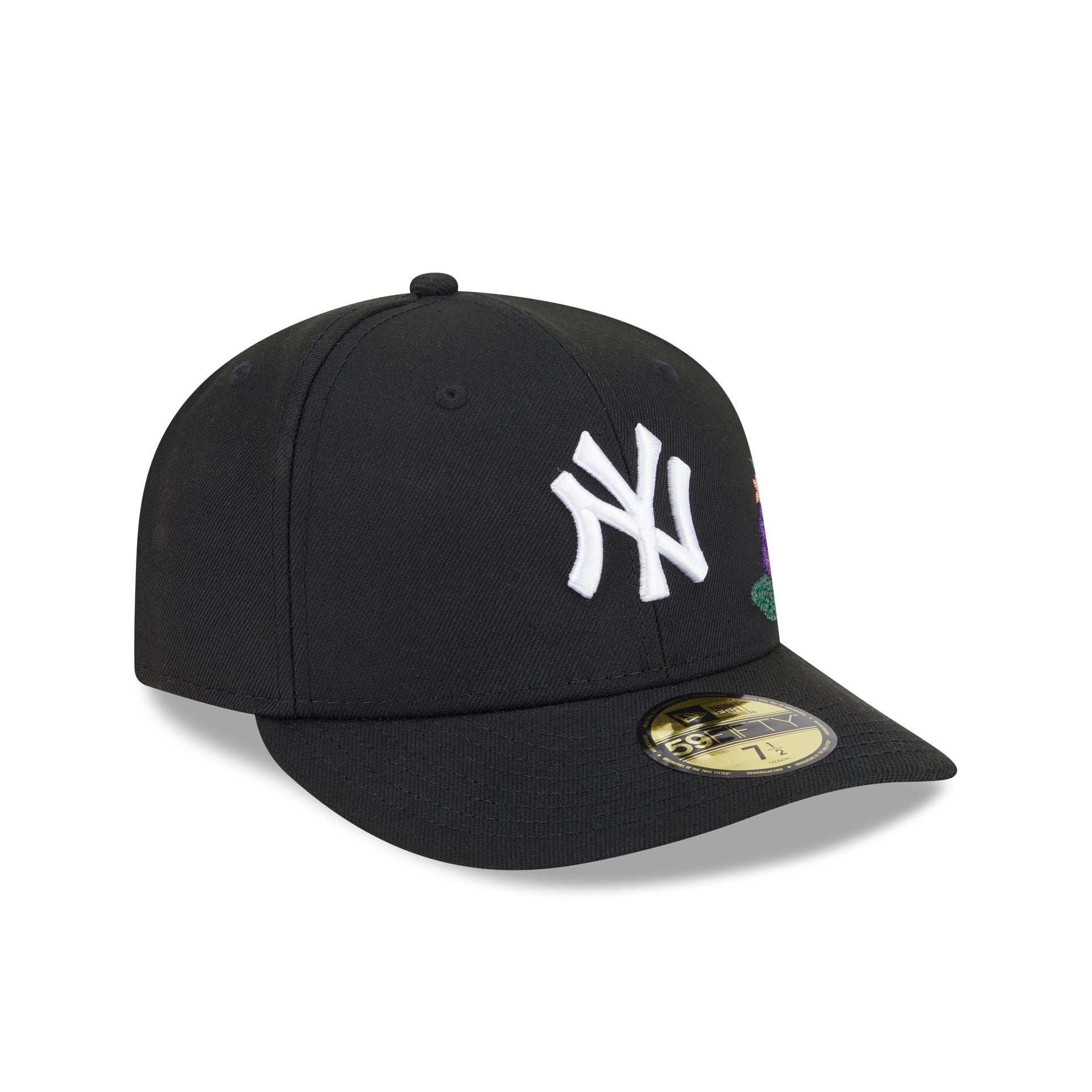 New York Yankees Tonal Florals Black 59FIFTY Fitted Hat - Image 3