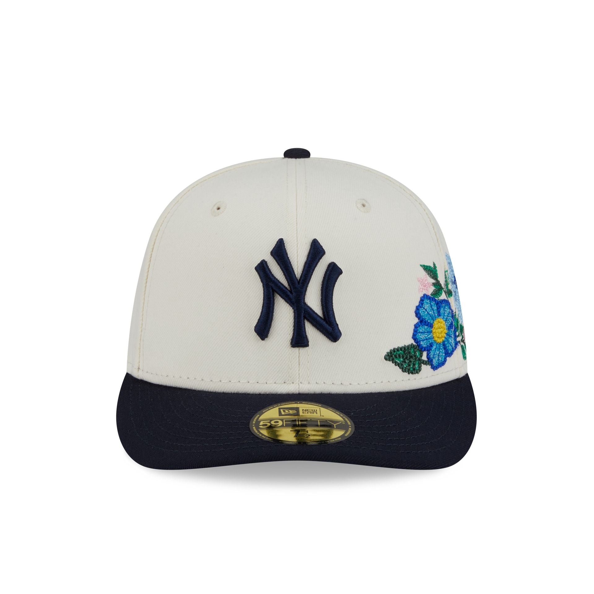 New York Yankees Tonal Florals White 59FIFTY Fitted Hat - Image 2