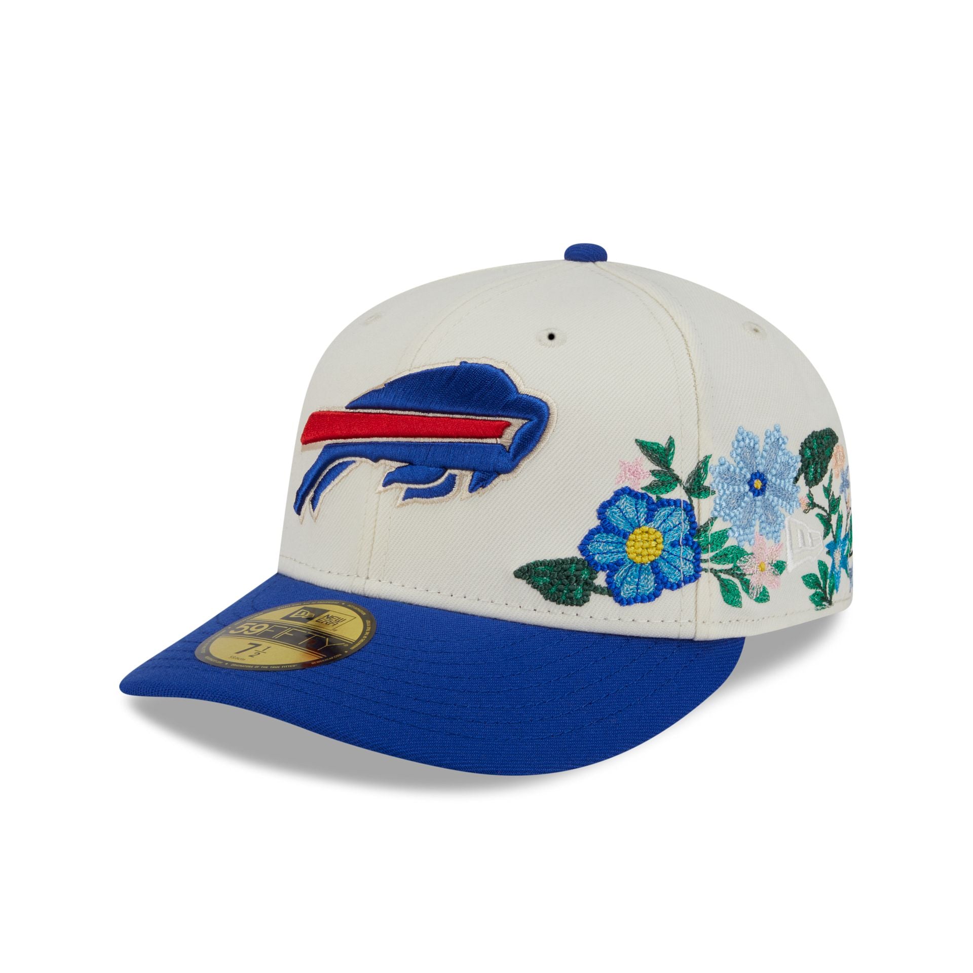 Buffalo Bills Tonal Florals White 59FIFTY Fitted Hat