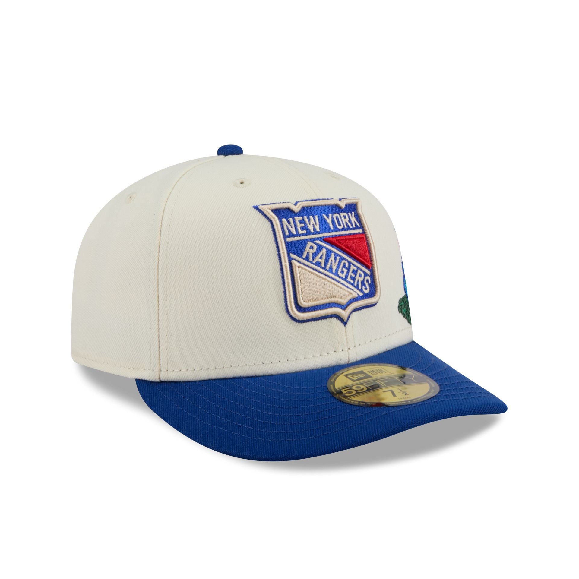 New York Rangers Tonal Florals White 59FIFTY Fitted Hat - Image 3