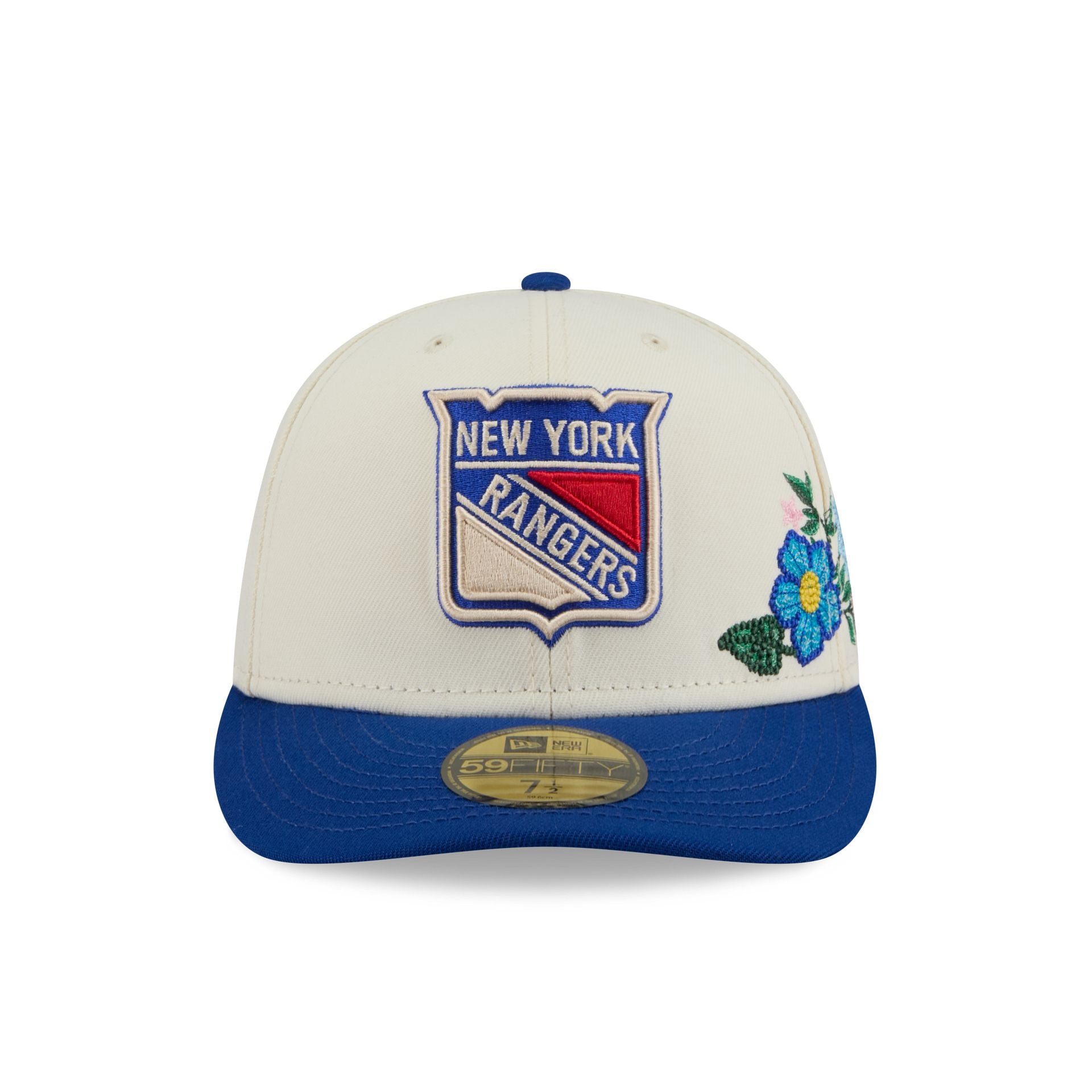 New York Rangers Tonal Florals White 59FIFTY Fitted Hat - Image 2