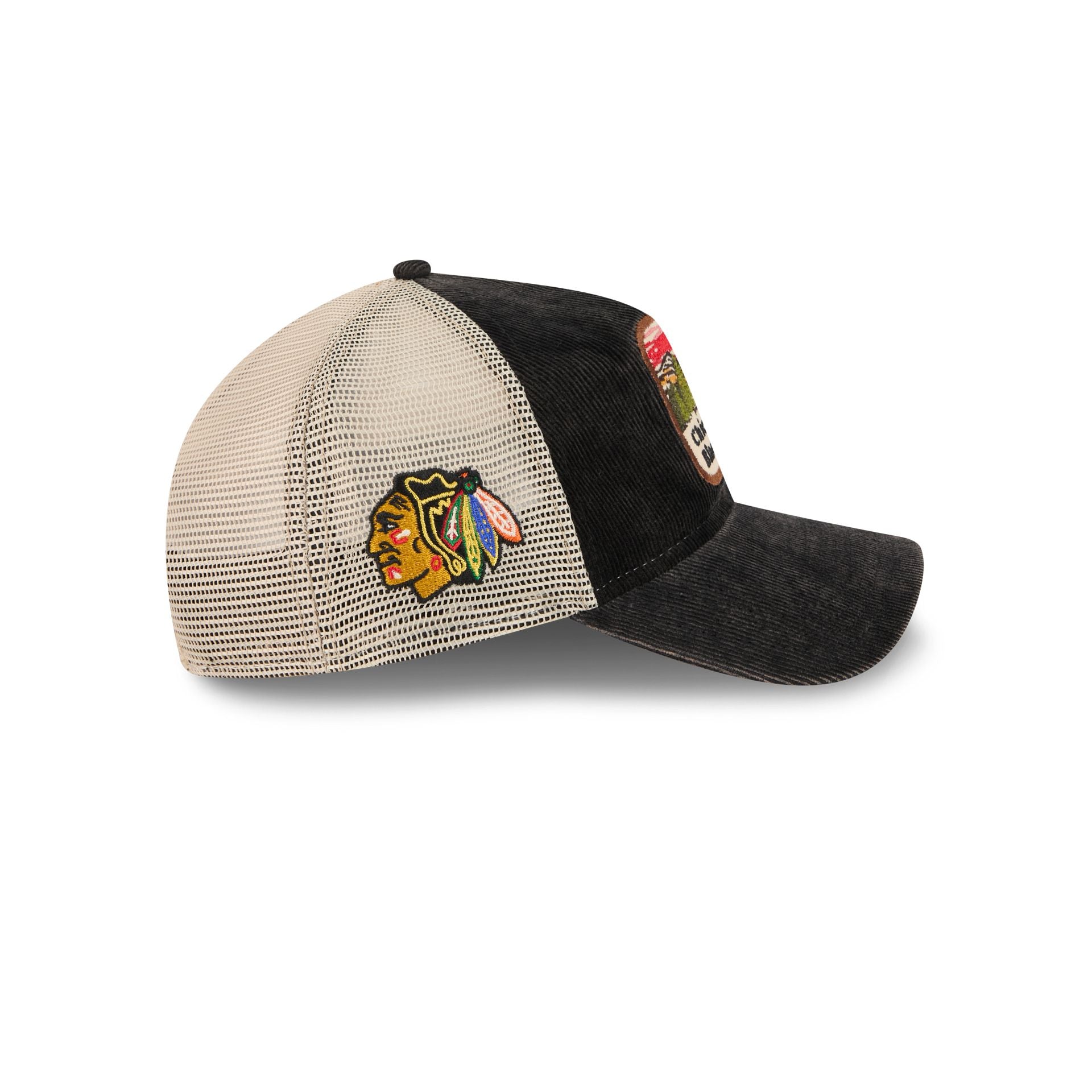 Chicago Blackhawks Vintage Landscape 9TWENTY A-Frame Trucker Hat - Image 4