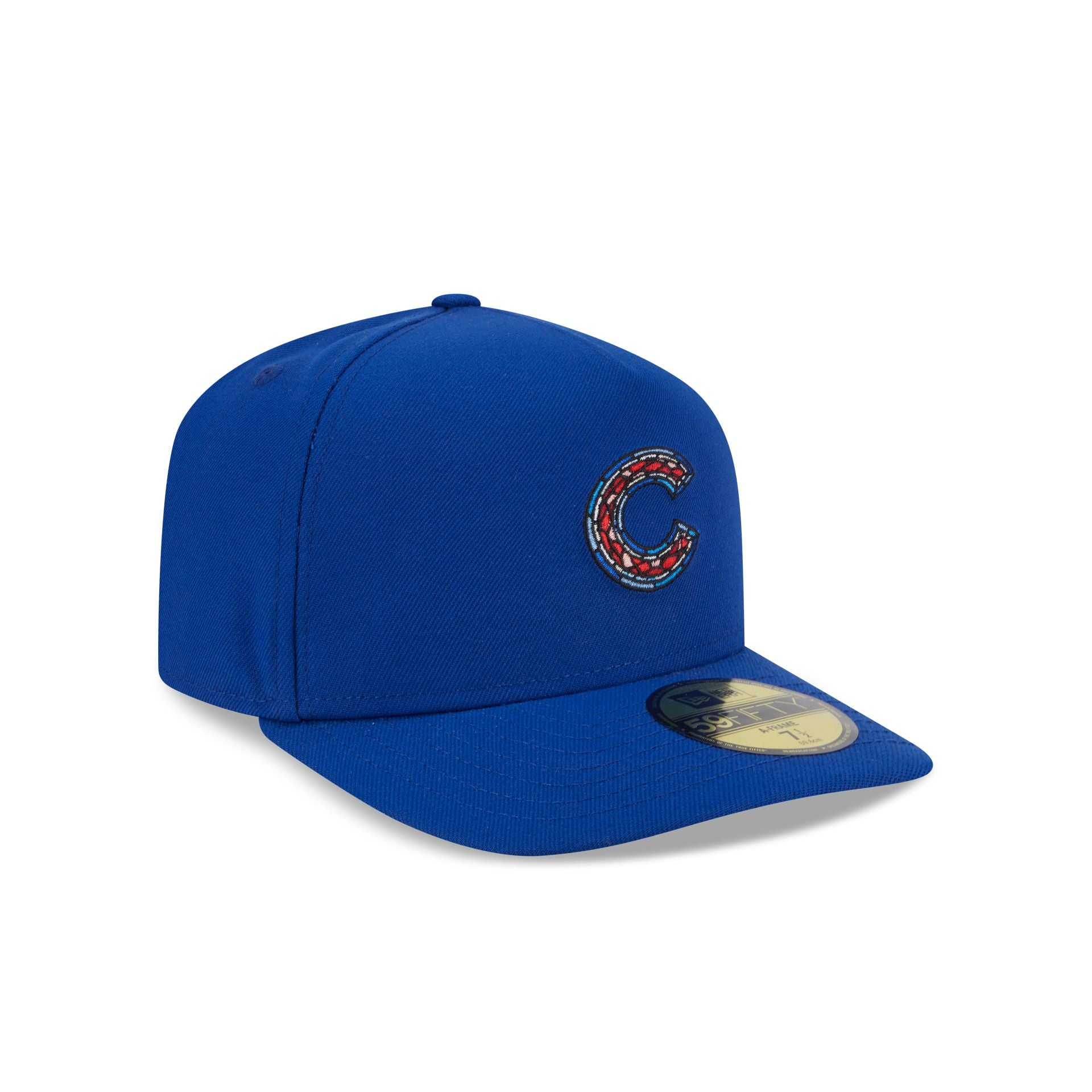 Chicago Cubs Stained Glass 59FIFTY A-Frame Fitted Hat - Image 3