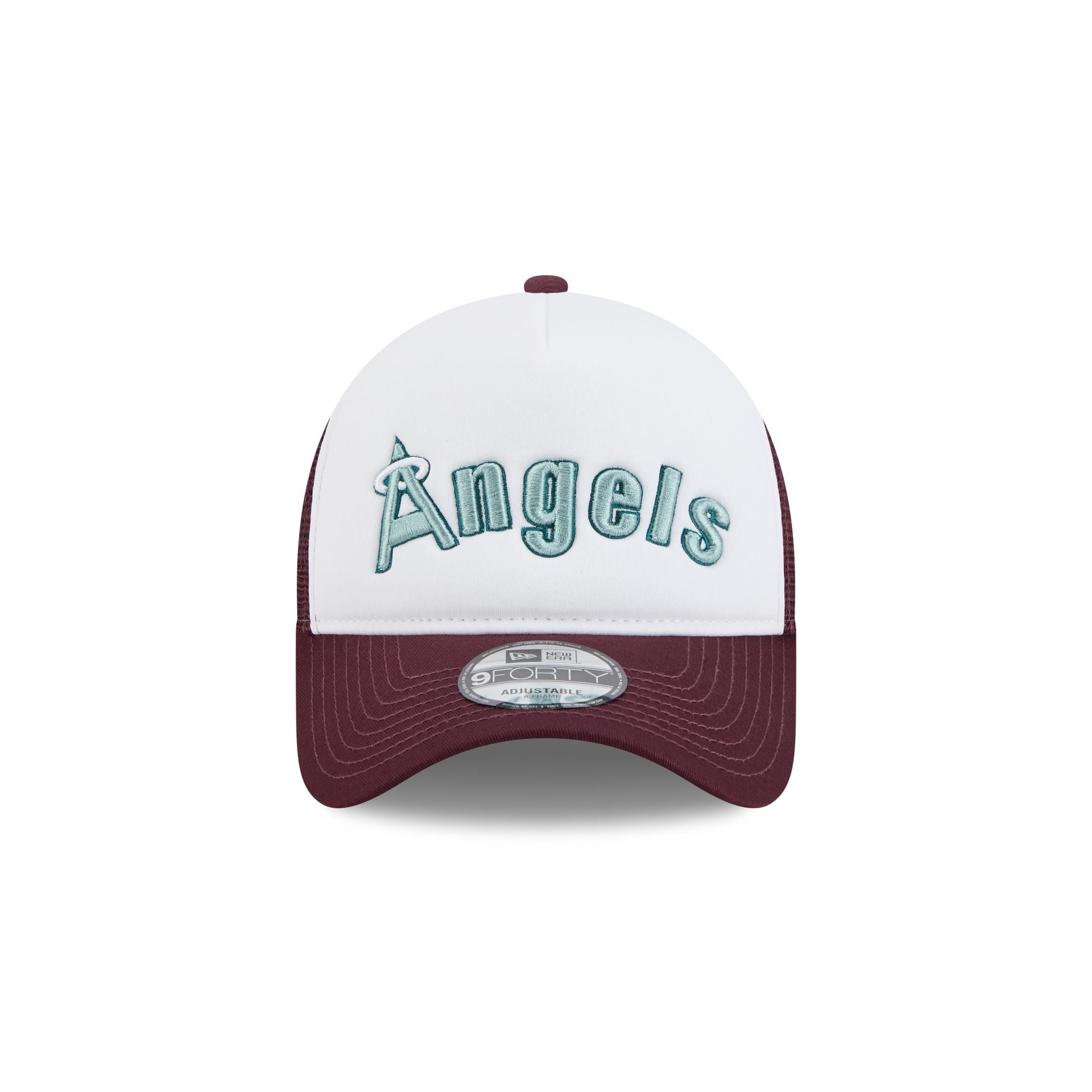 Los Angeles Angels Optic White 9FORTY A-Frame Snapback Hat - Image 2