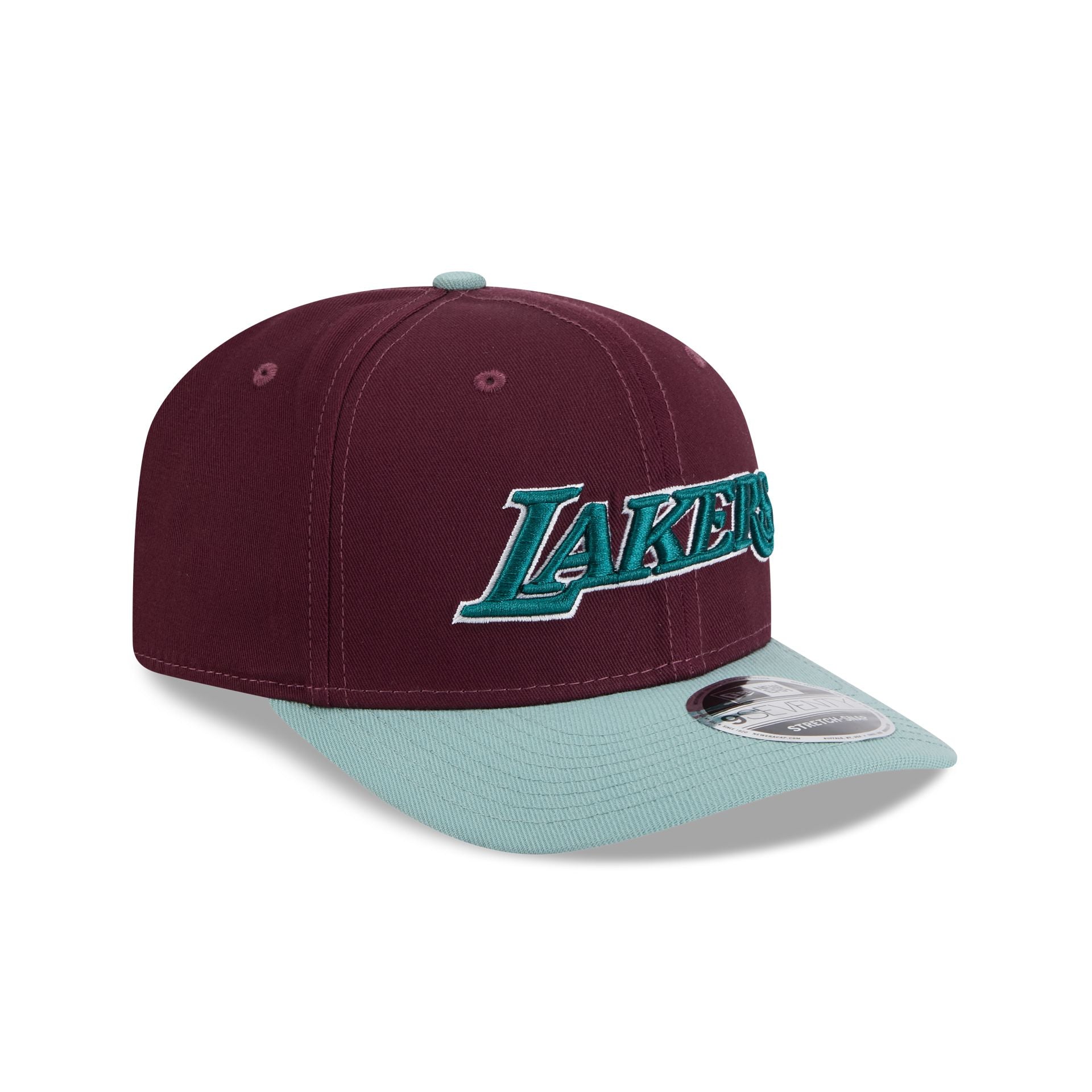 Los Angeles Lakers Maroon 9SEVENTY Stretch-Snap Hat - Image 3