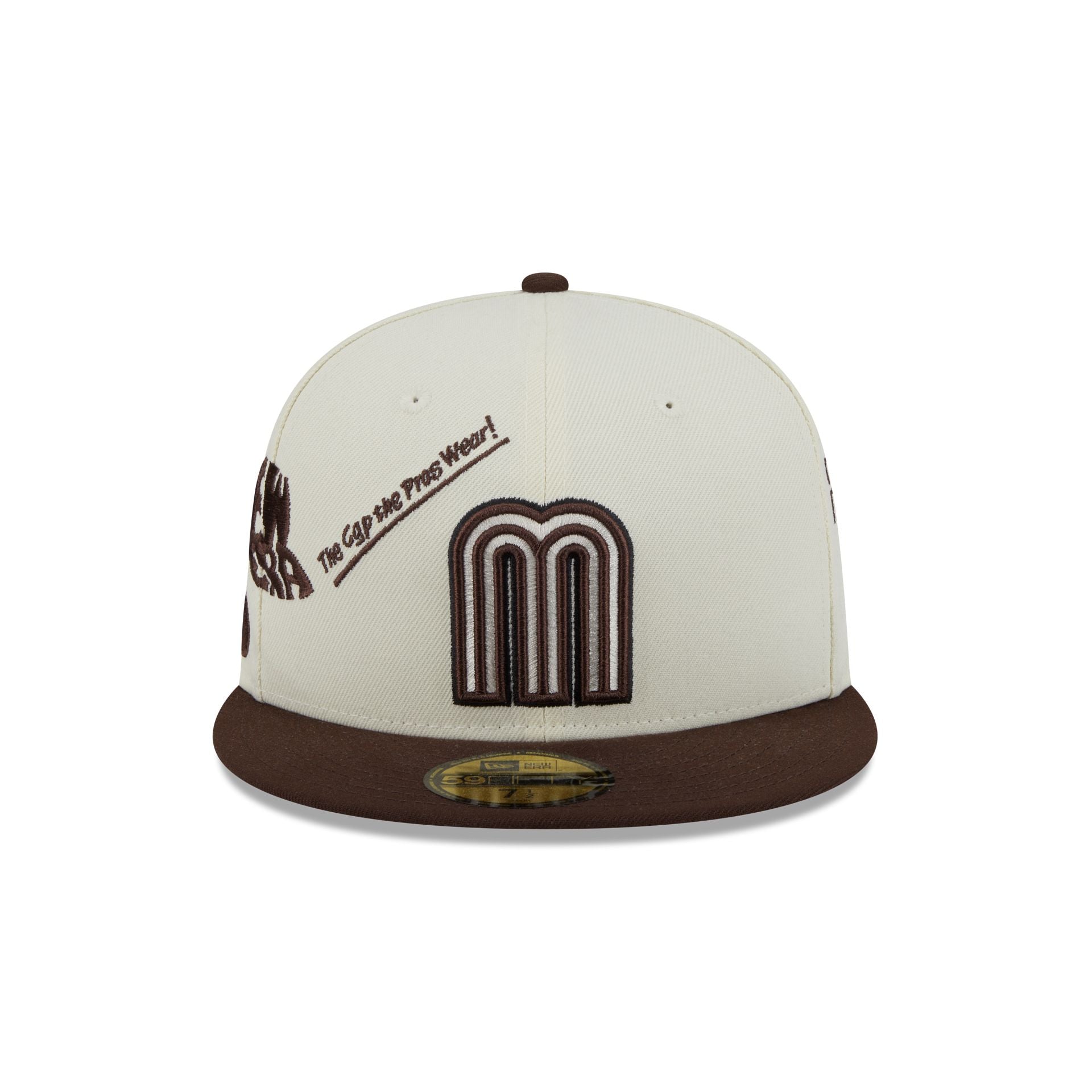Mexico Baseball New Era Anniversary Logos Brown Visor 59FIFTY Fitted Hat - Image 2