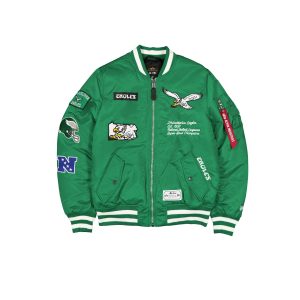 Alpha Industries x Philadelphia Eagles Historic Green MA-1 Bomber Jacket