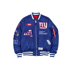 Alpha Industries x New York Giants Blue MA-1 Bomber Jacket